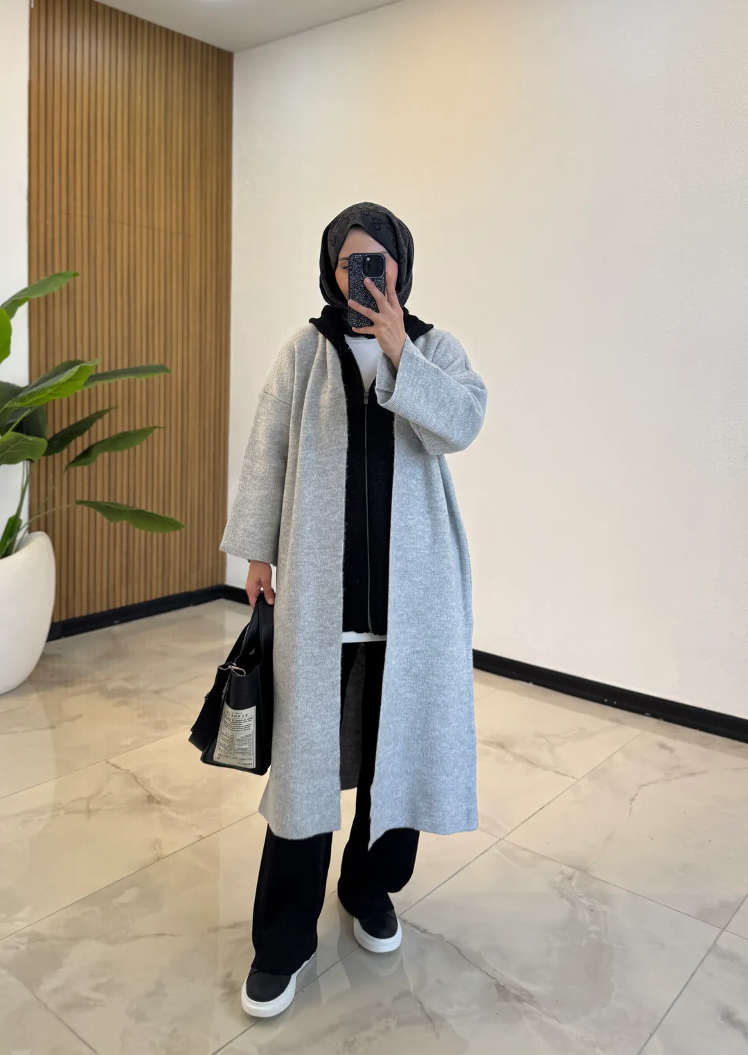 ROYAL PREMIUM YÜN HIRKA GRİ