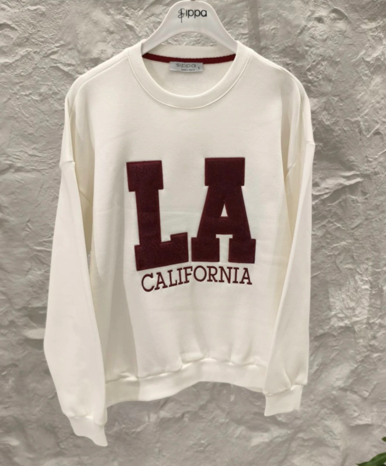 NAKIŞLI CALIFORNIA SWEAT BEYAZ