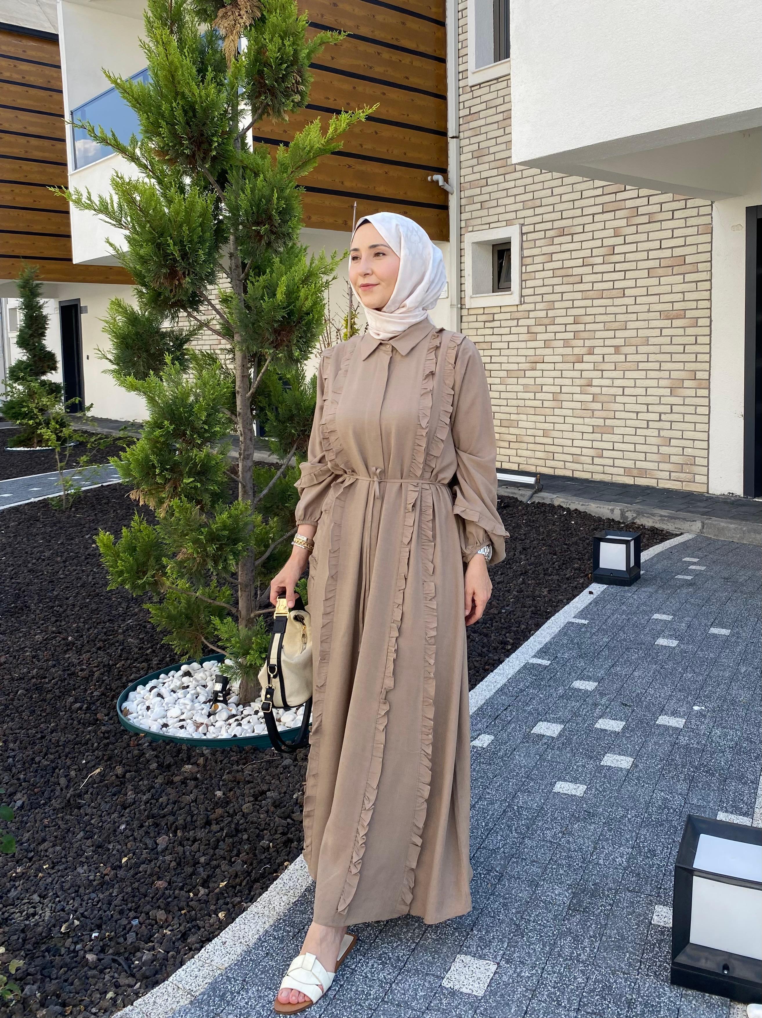 ISABELLA KETEN ELBİSE VİZON