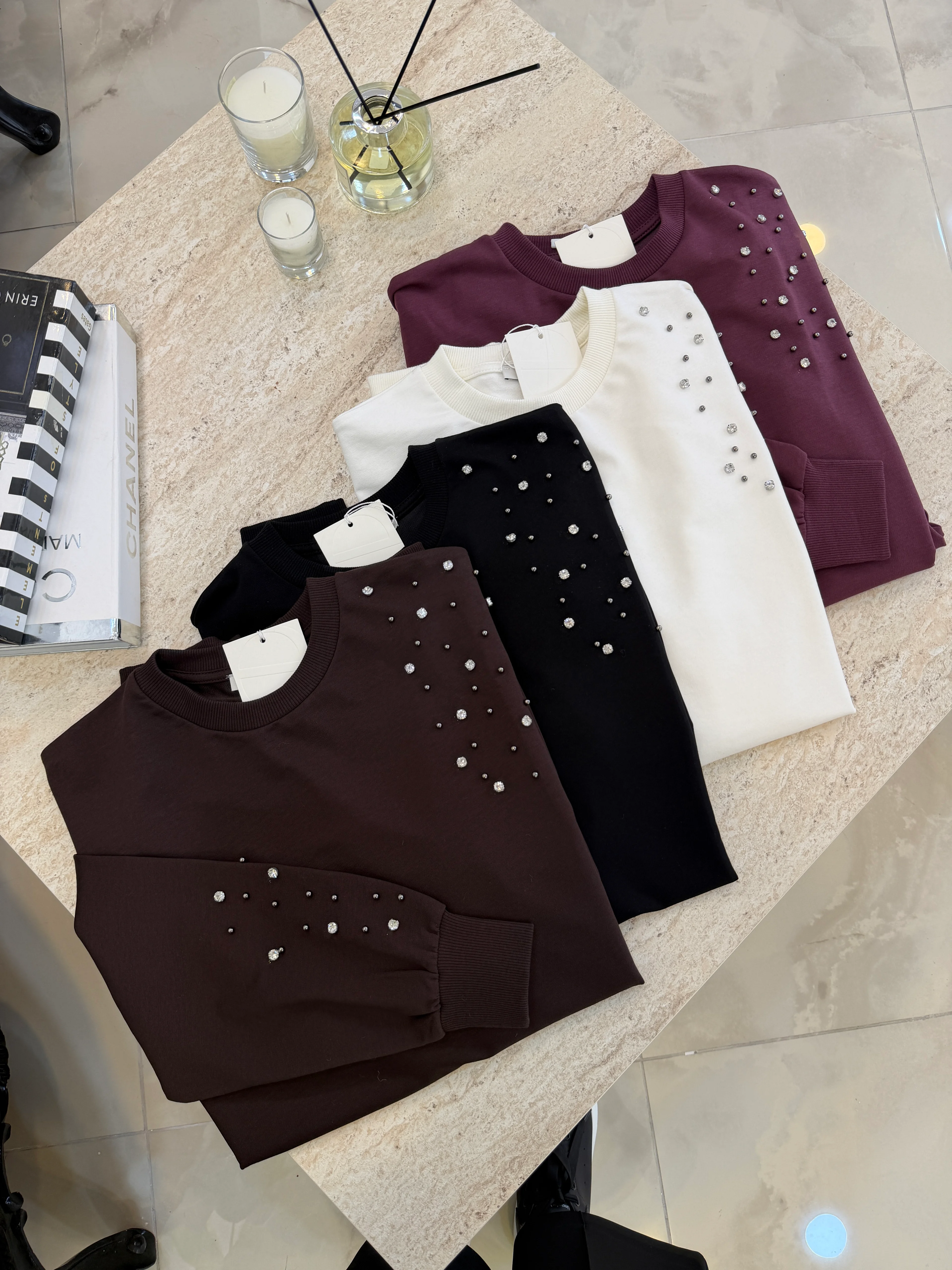 ALMİRA TAŞLI SWEAT MÜRDÜM