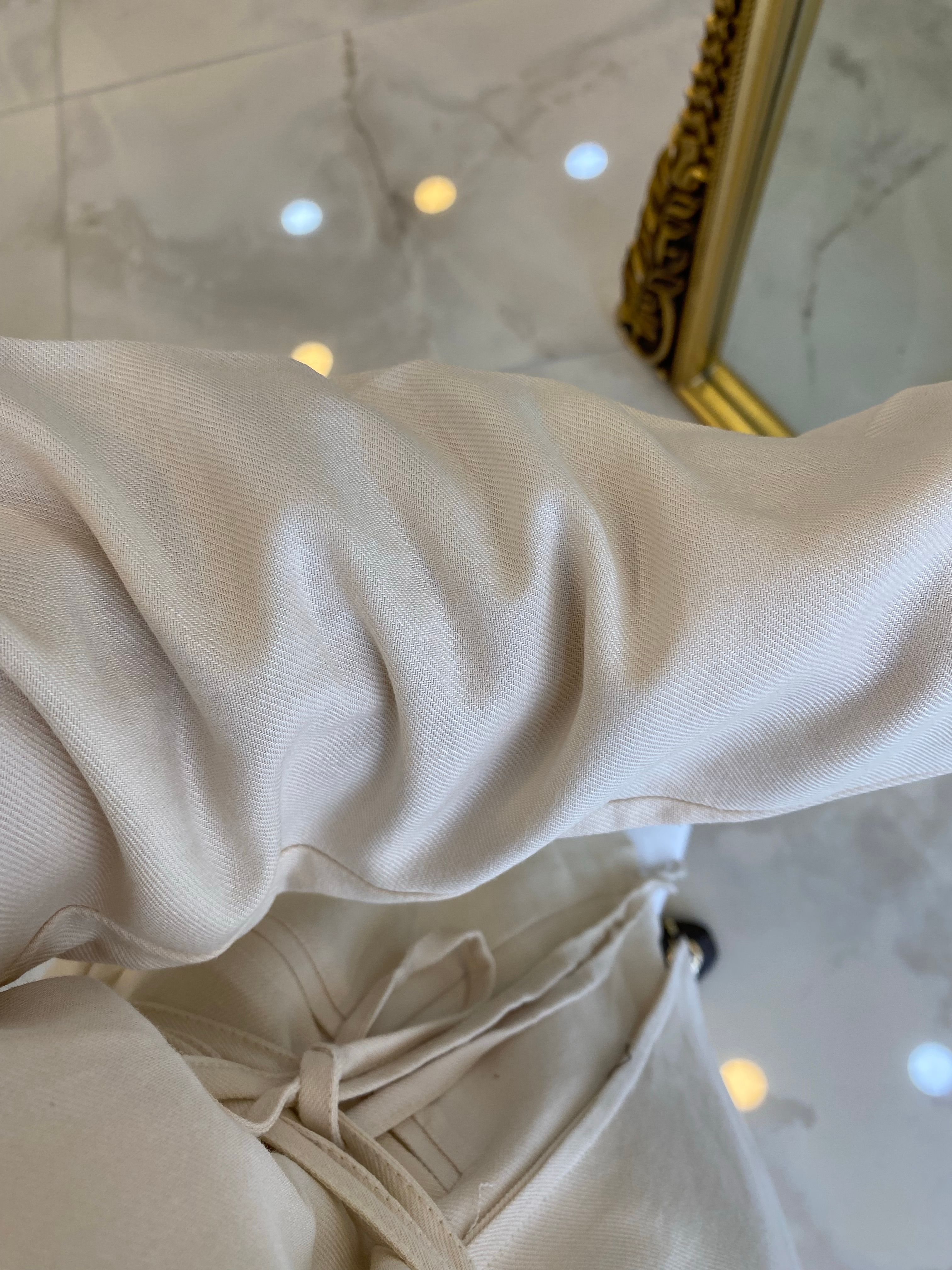 BAĞCIKLI KETEN BLAZER EKRU