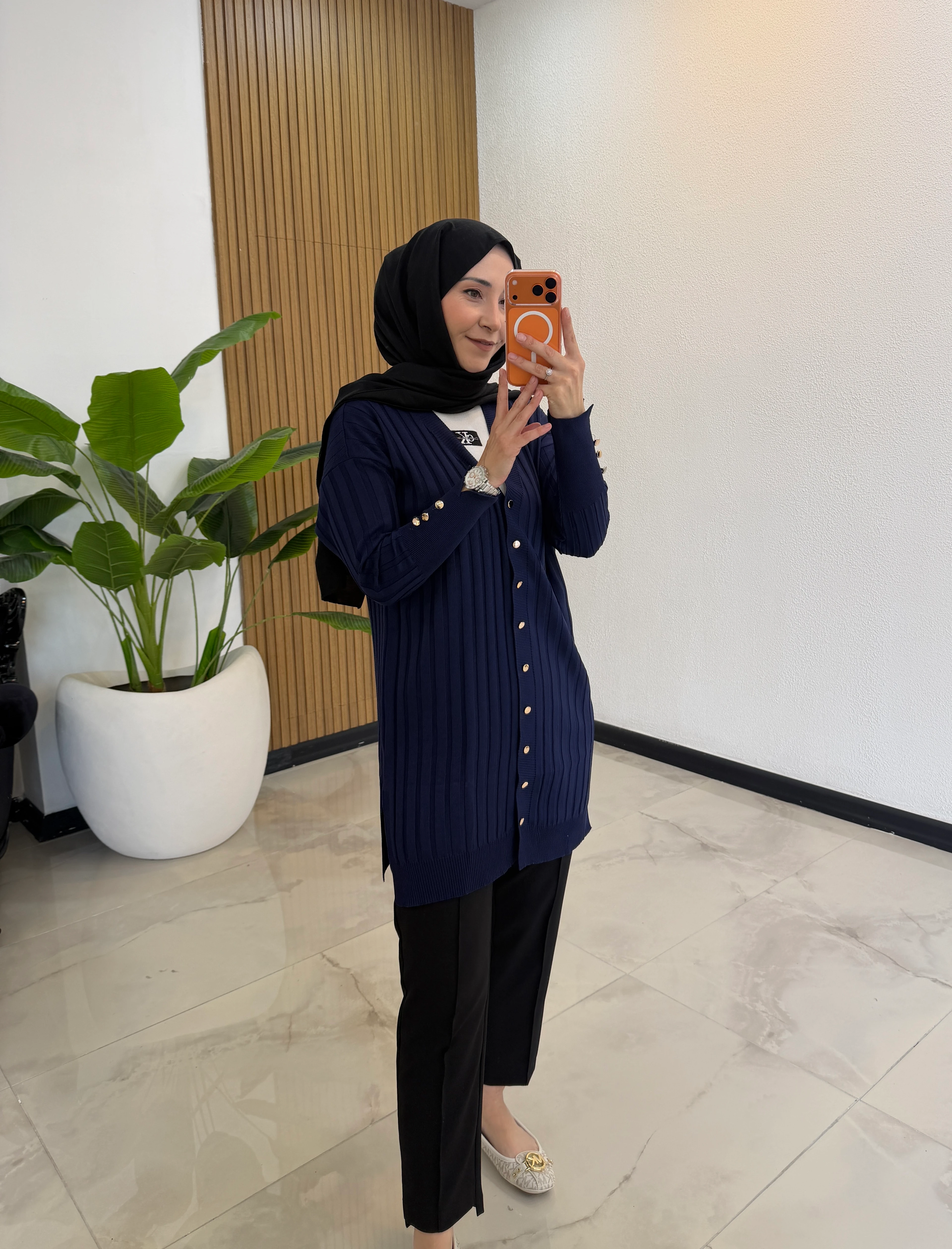 DURU MERSERİZE HIRKA LACİVERT