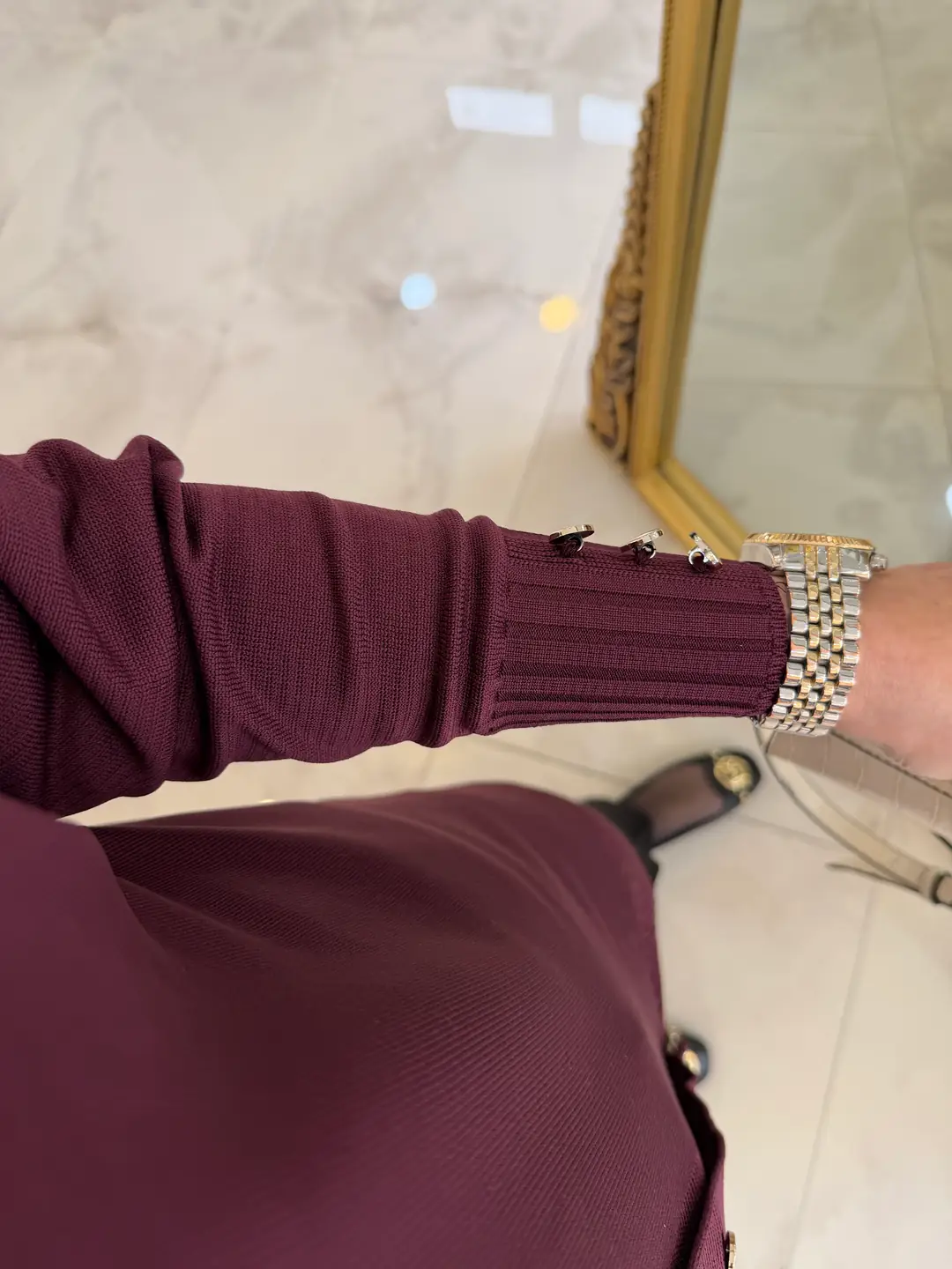 BLOOM MERSERİZE HIRKA BORDO