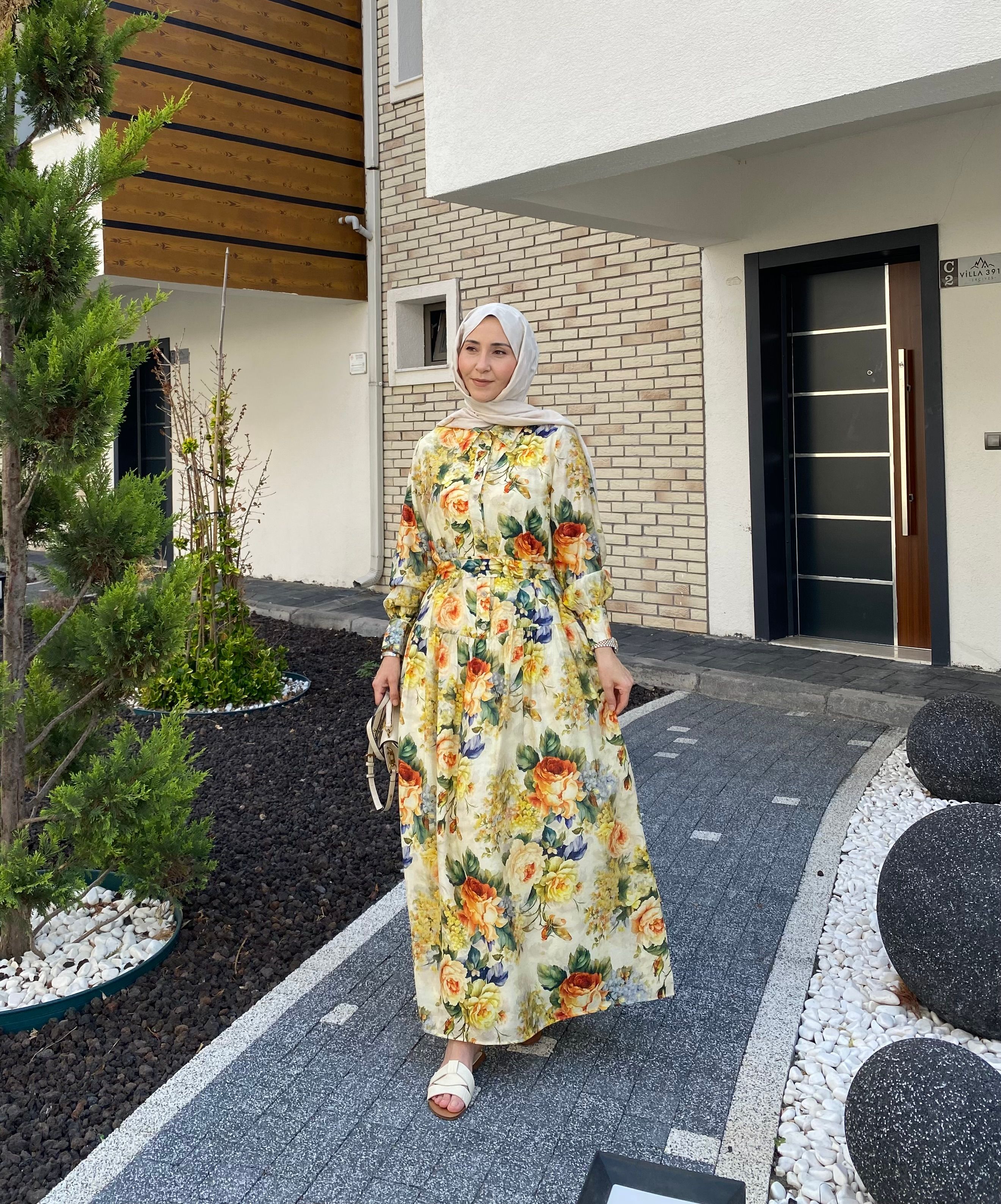FLOWERS DRESS LİMON