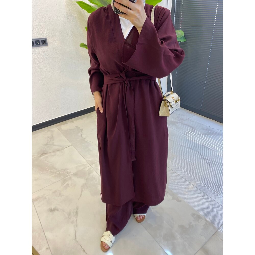 İKİLİ ABAYA TAKIM MÜRDÜM