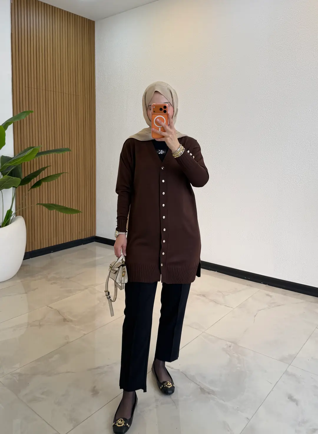BLOOM MERSERİZE HIRKA KAHVE