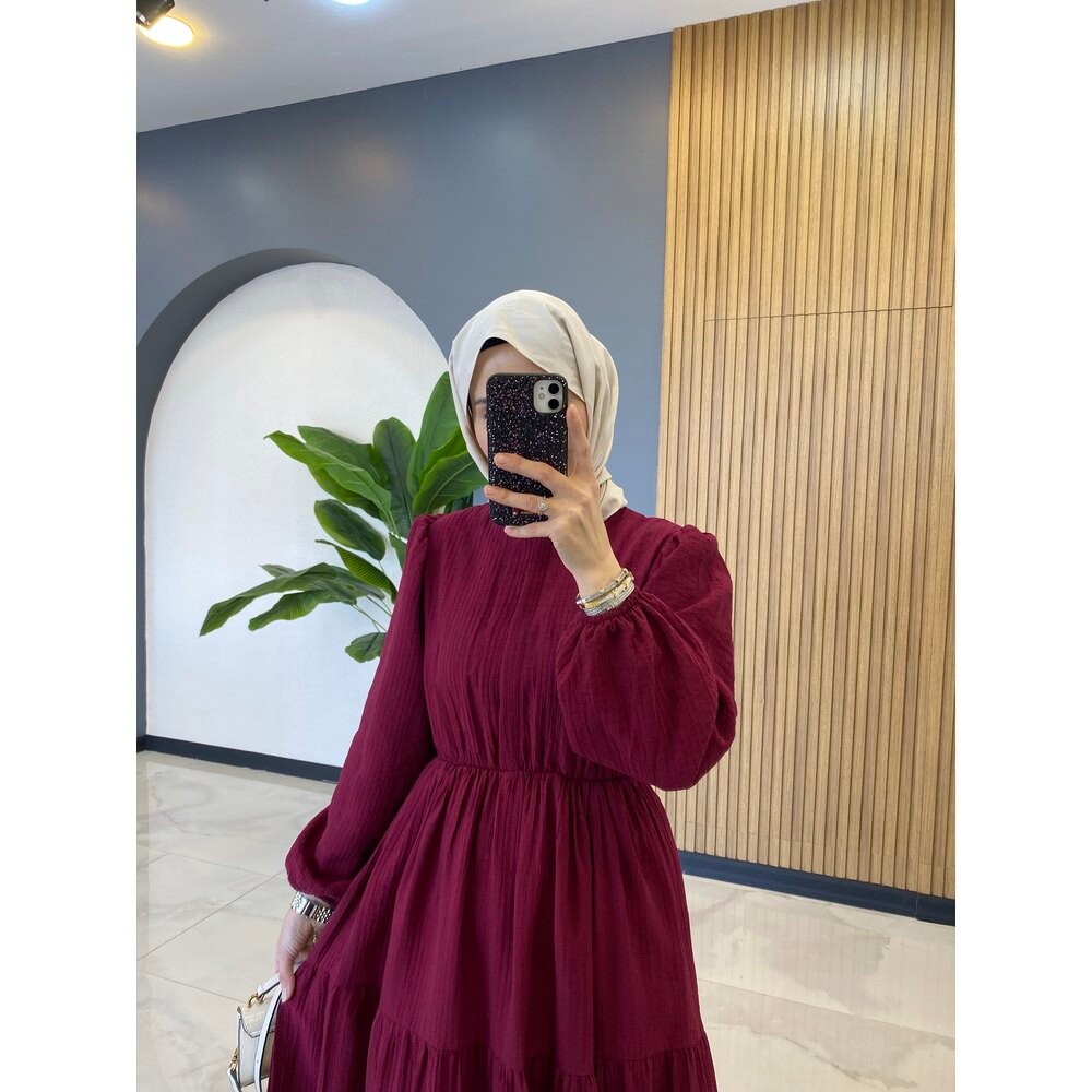 KUĞU ELBİSE BORDO