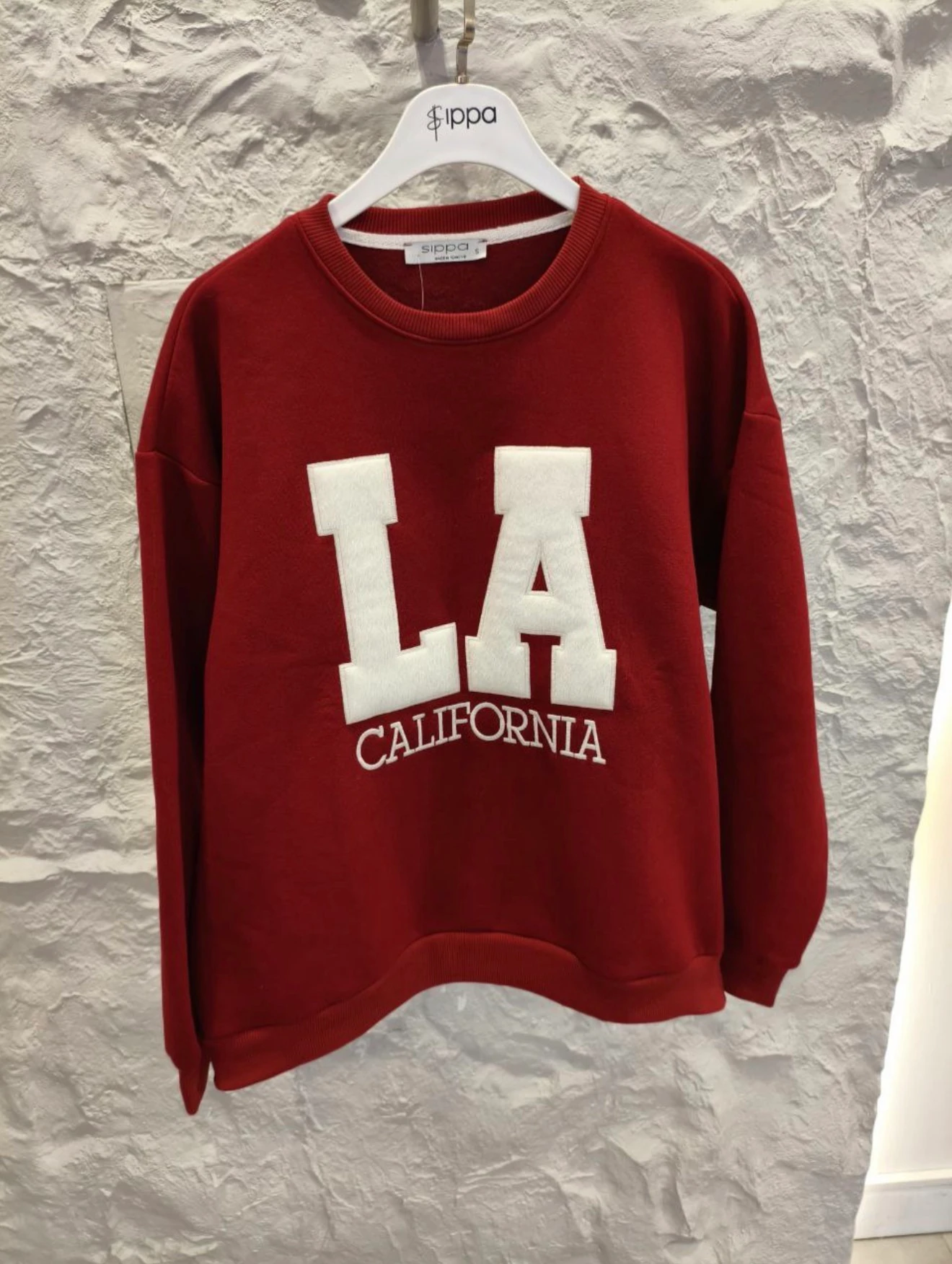 NAKIŞLI CALIFORNIA SWEAT KIRMIZI