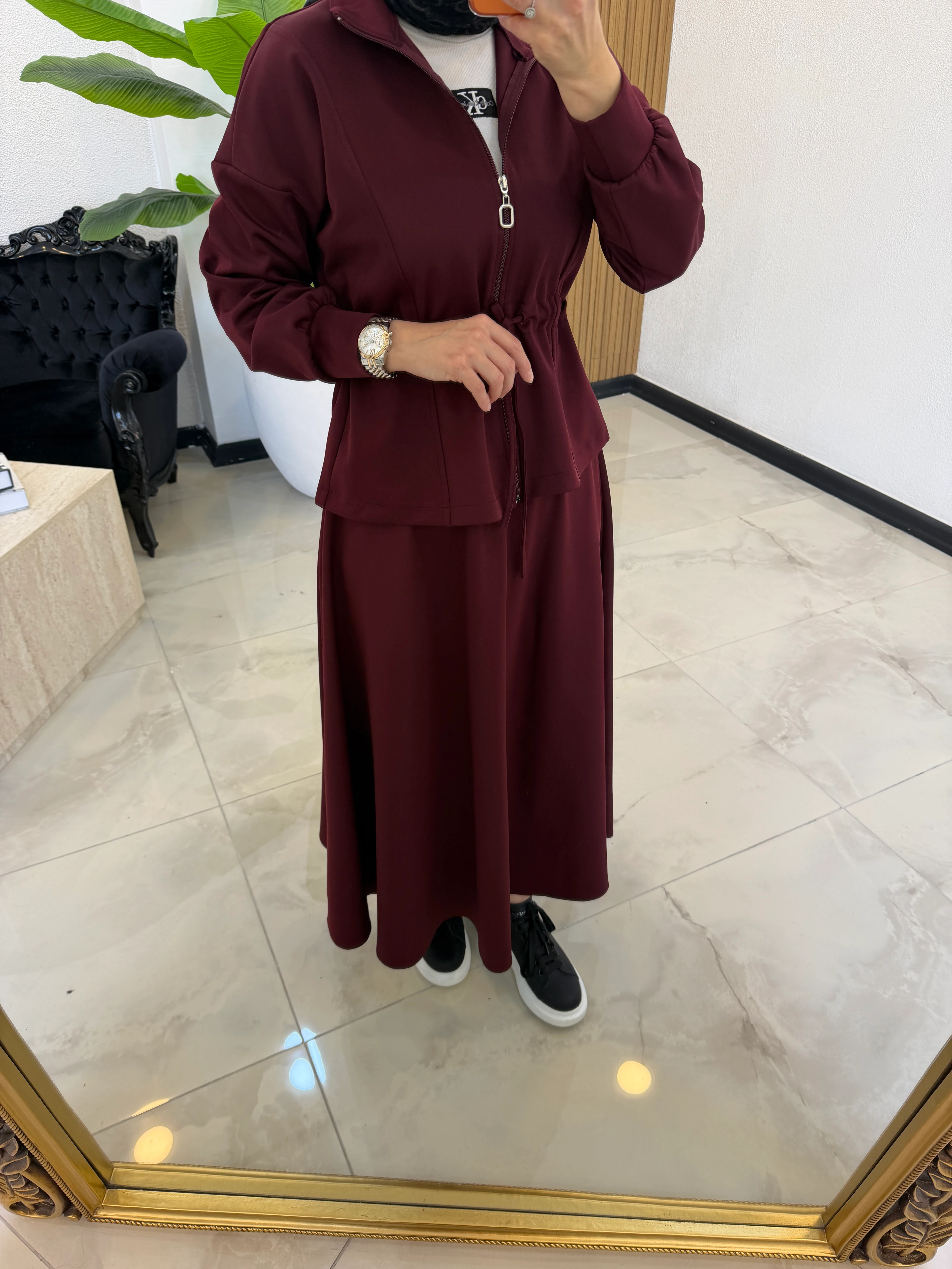 LOLİTA SCUBA TAKIM BORDO