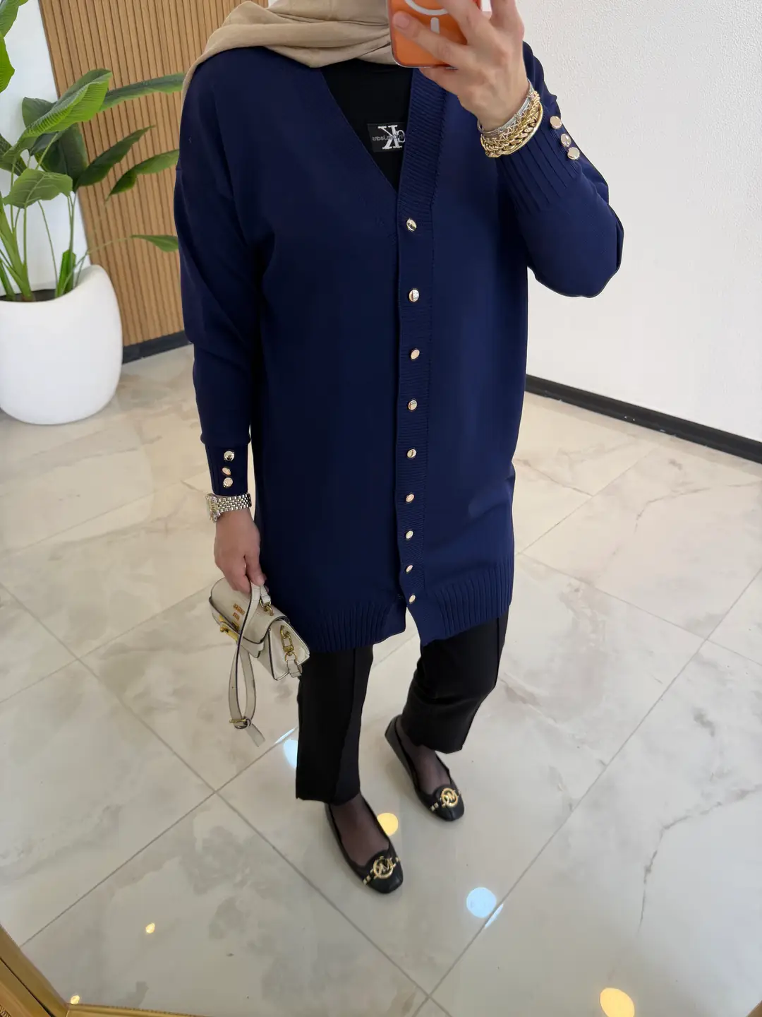 BLOOM MERSERİZE HIRKA LACİVERT