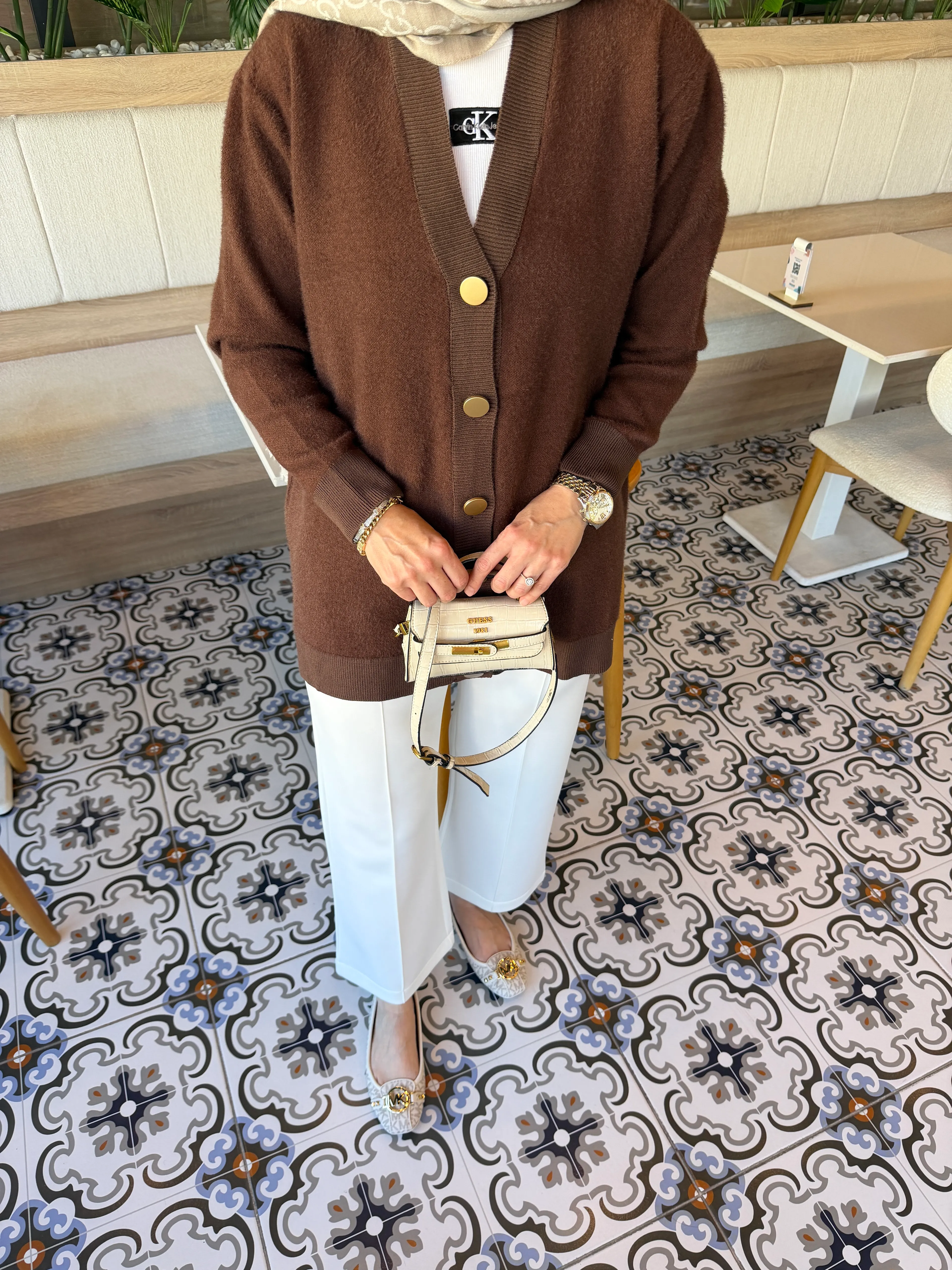 V YAKA ANGORA HIRKA KAHVE