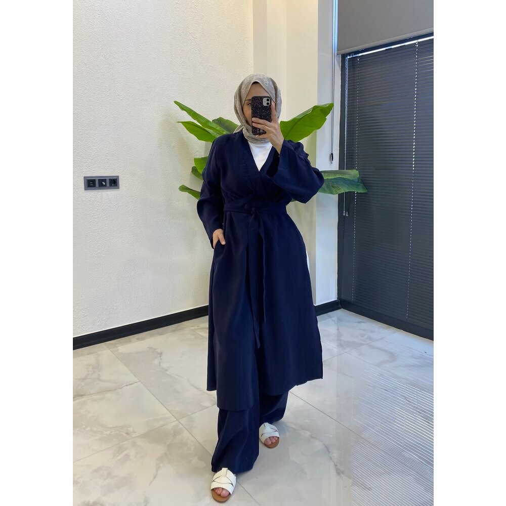 İKİLİ ABAYA TAKIM LACİVERT