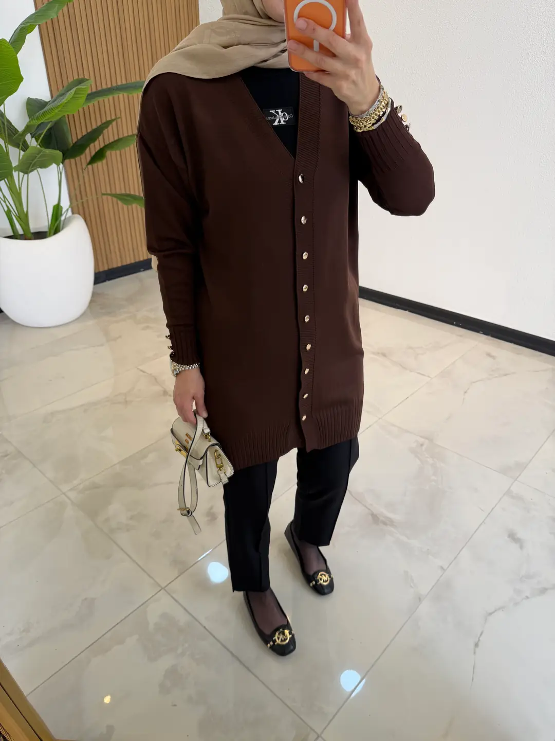 BLOOM MERSERİZE HIRKA KAHVE