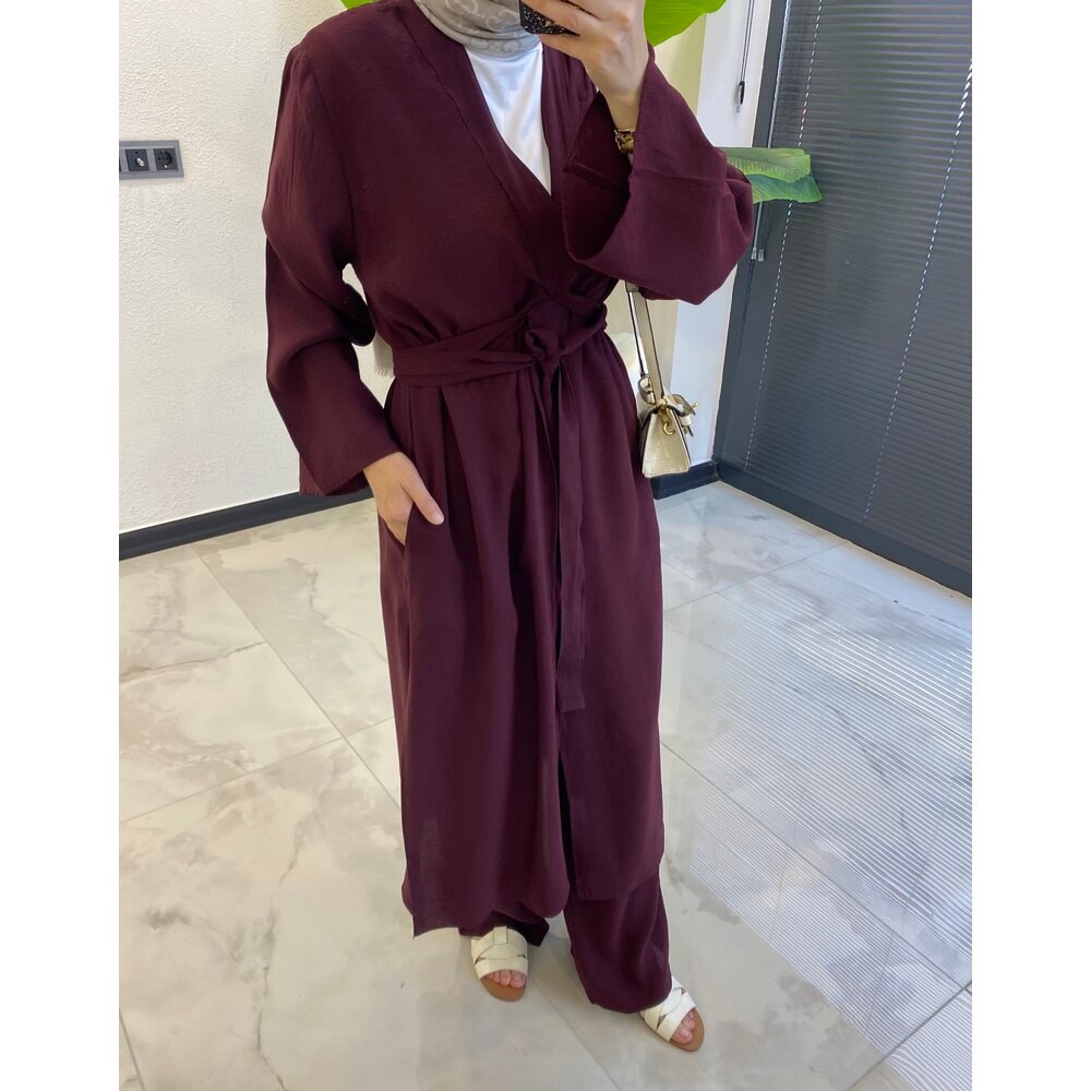 İKİLİ ABAYA TAKIM MÜRDÜM