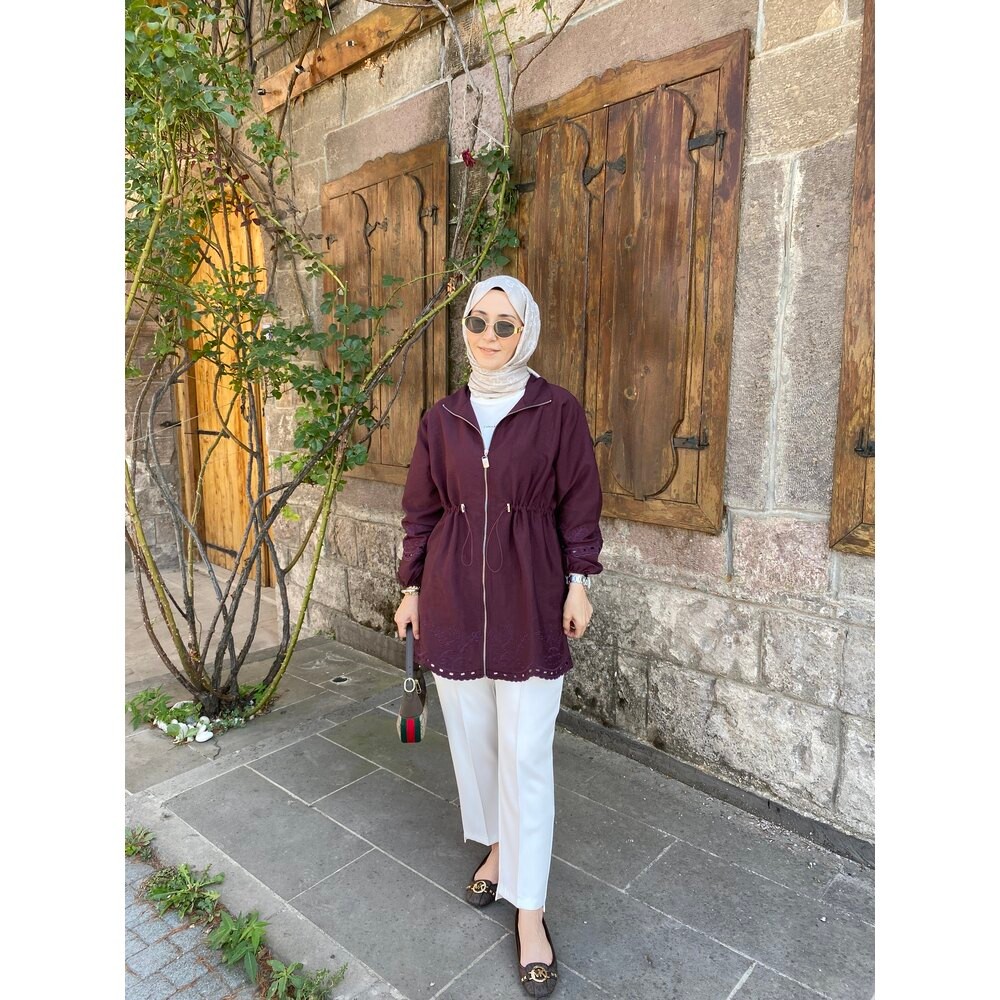 NAKIŞ İŞLEMELİ CEKET MÜRDÜM