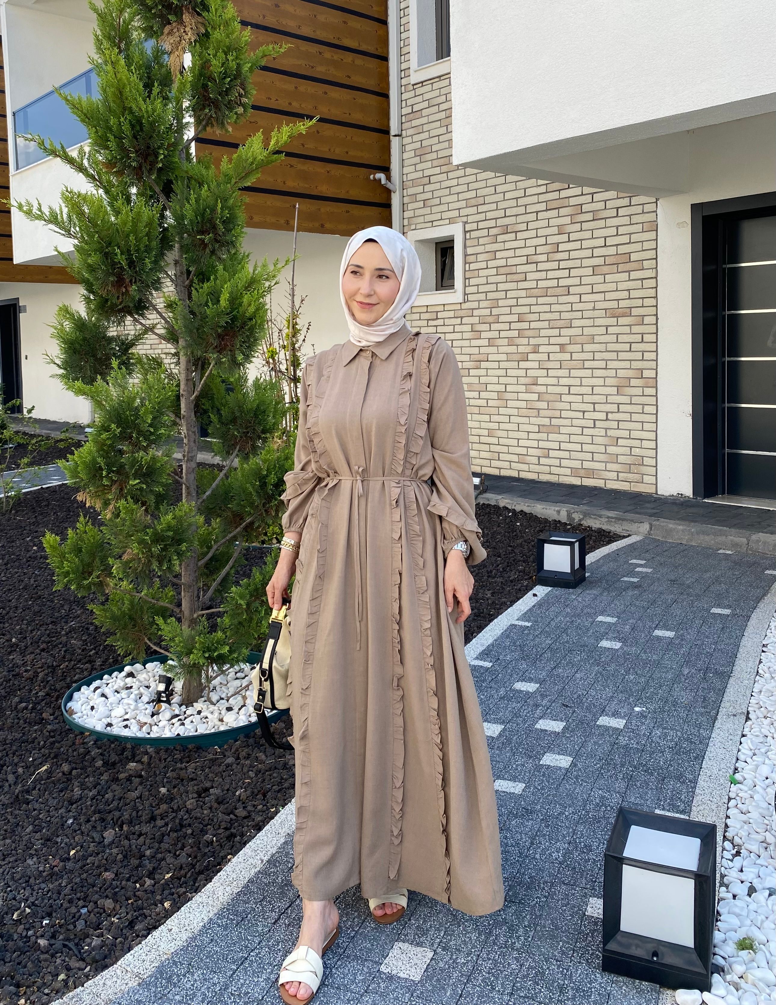ISABELLA KETEN ELBİSE VİZON