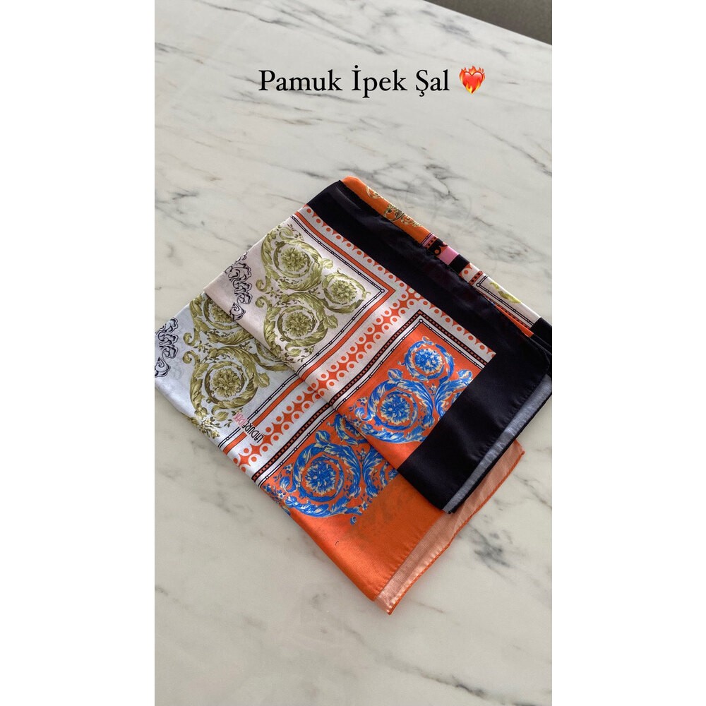 PAMUK İPEK ŞAL TURUNCU