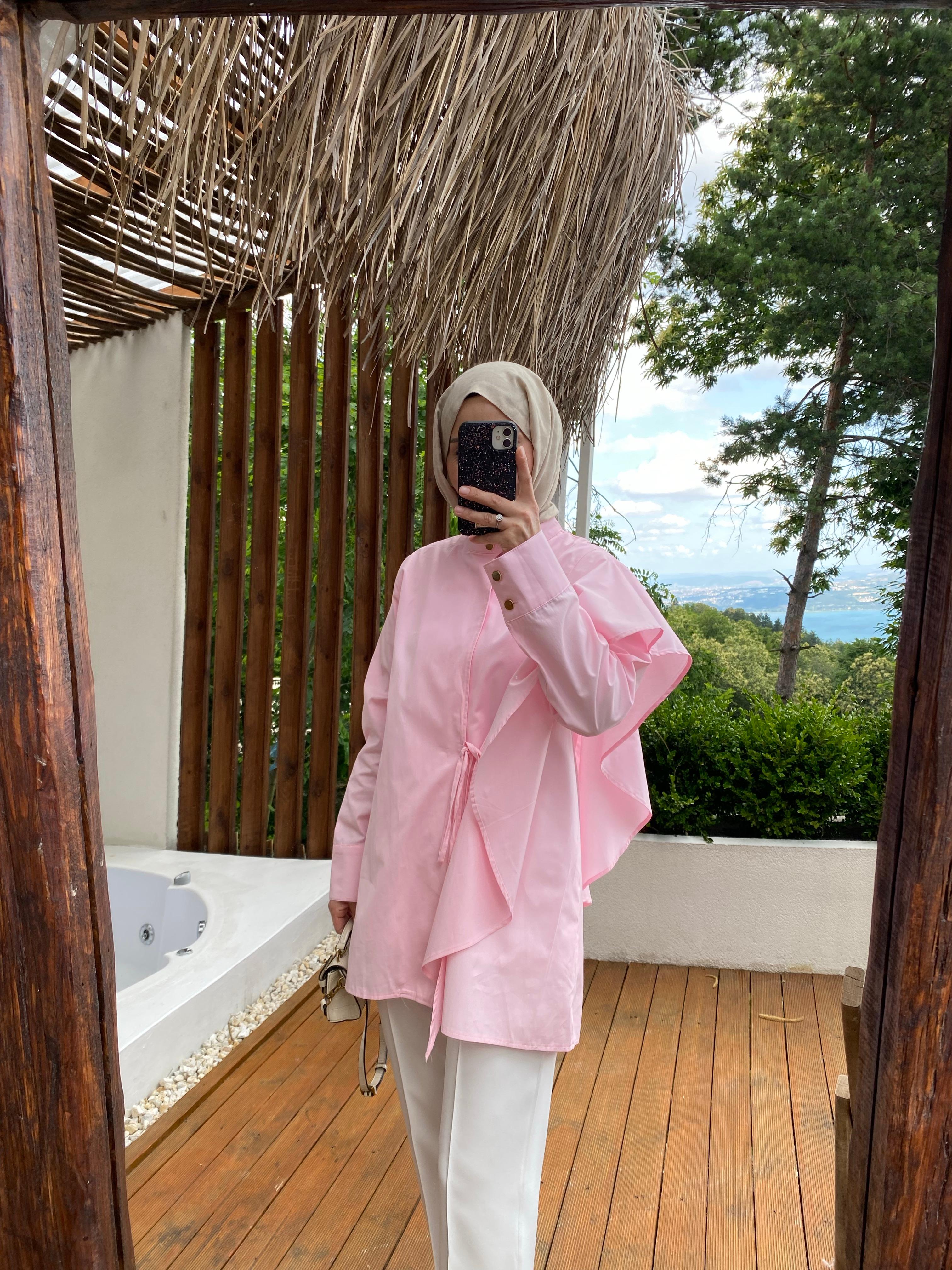 CİNDY POPLİN KİMONO PEMBE