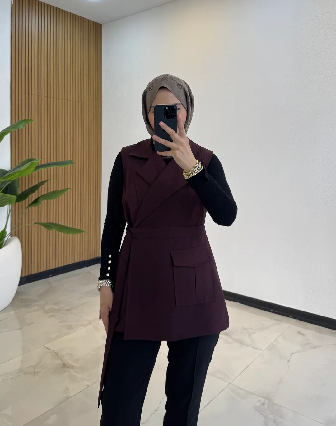 LİNDA PREMİUM YELEK BORDO