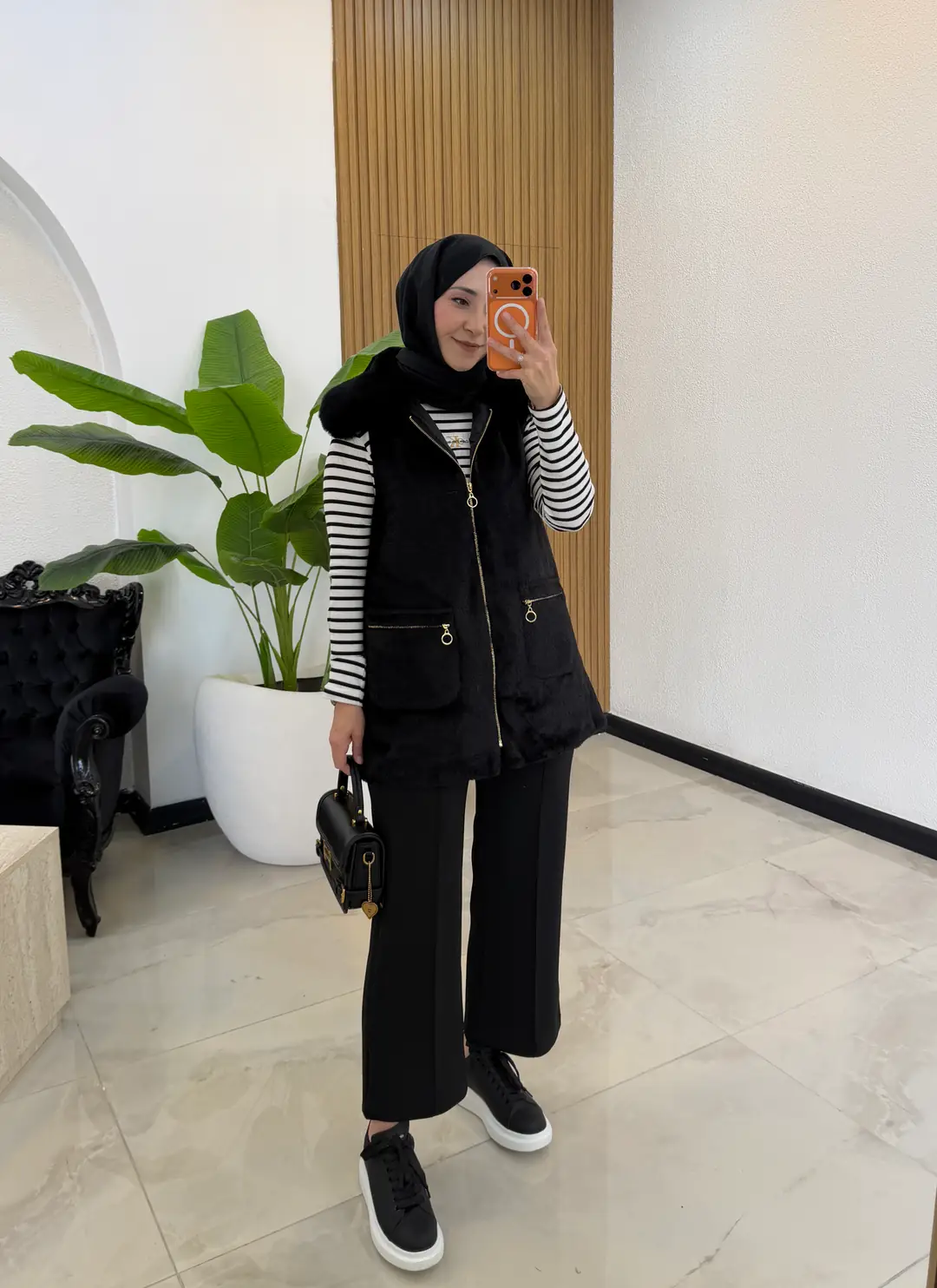 PREMIUM ANGORA YELEK SİYAH