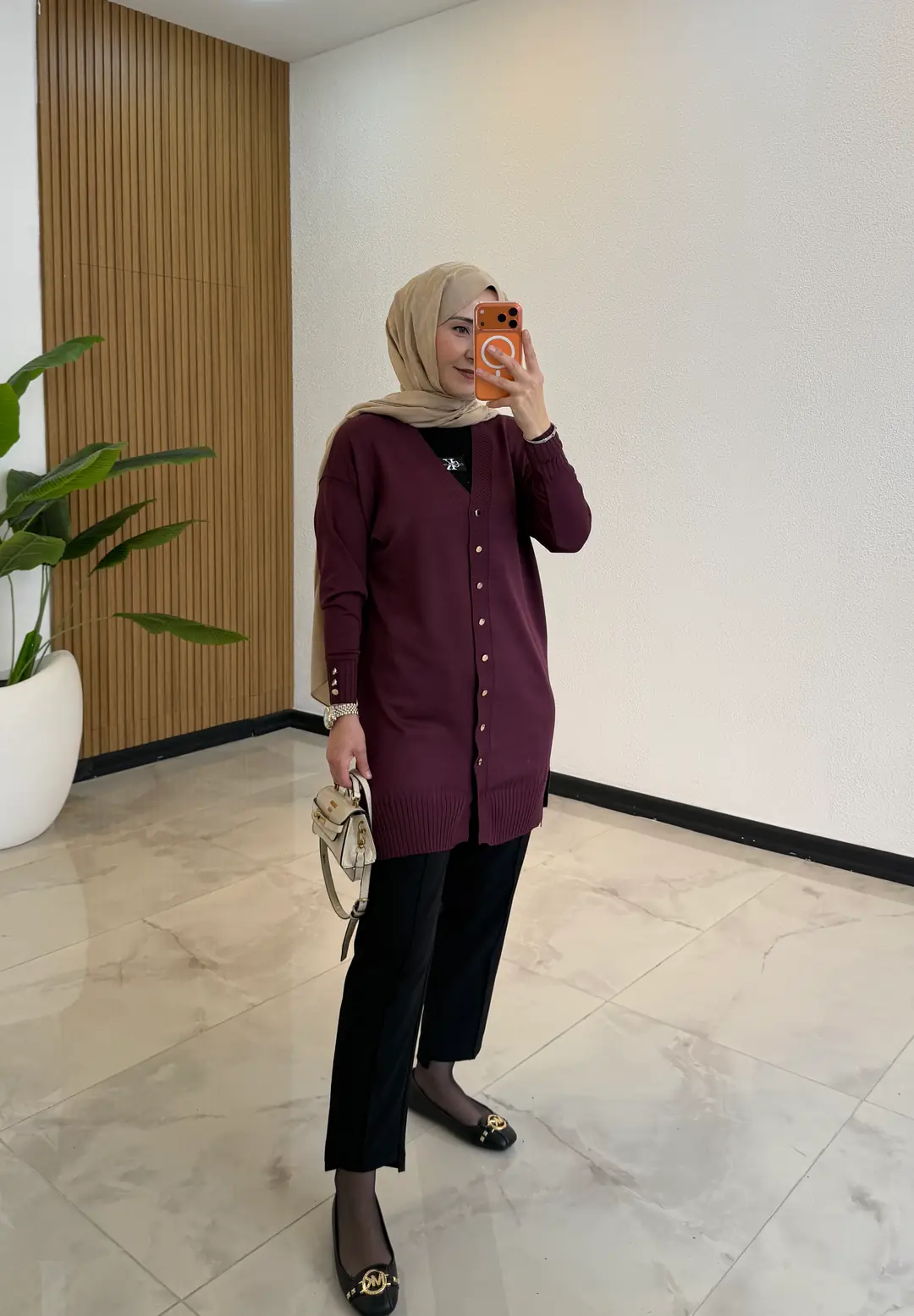 BLOOM MERSERİZE HIRKA BORDO