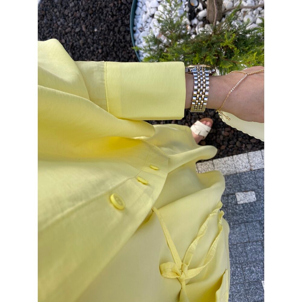 GÖMLEKLİ ELBİSE YELLOW