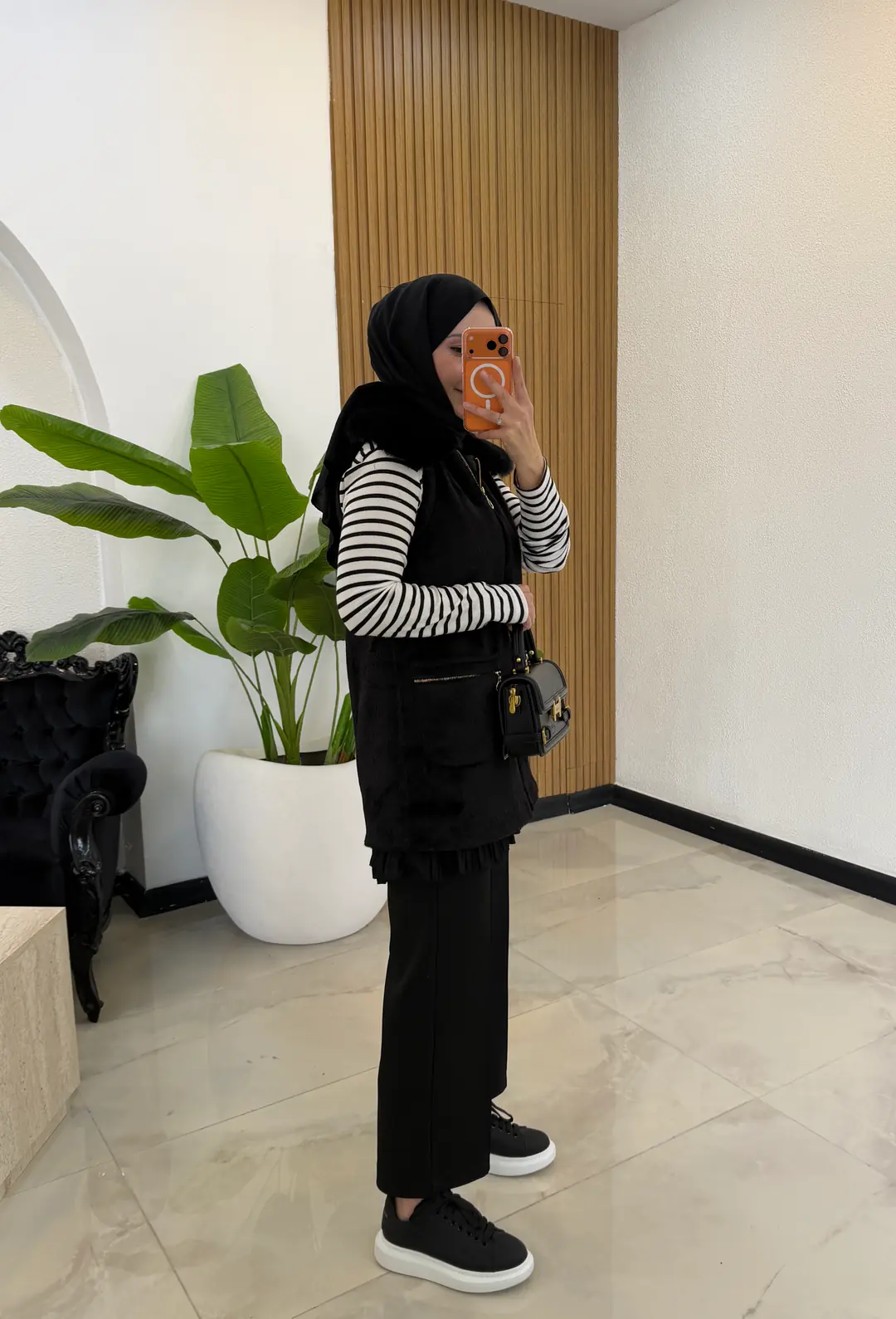 PREMIUM ANGORA YELEK SİYAH