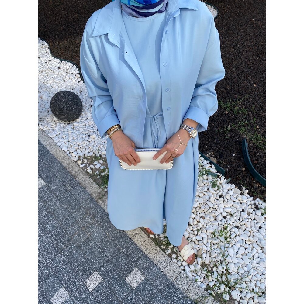 GÖMLEKLİ ELBİSE BABY BLUE