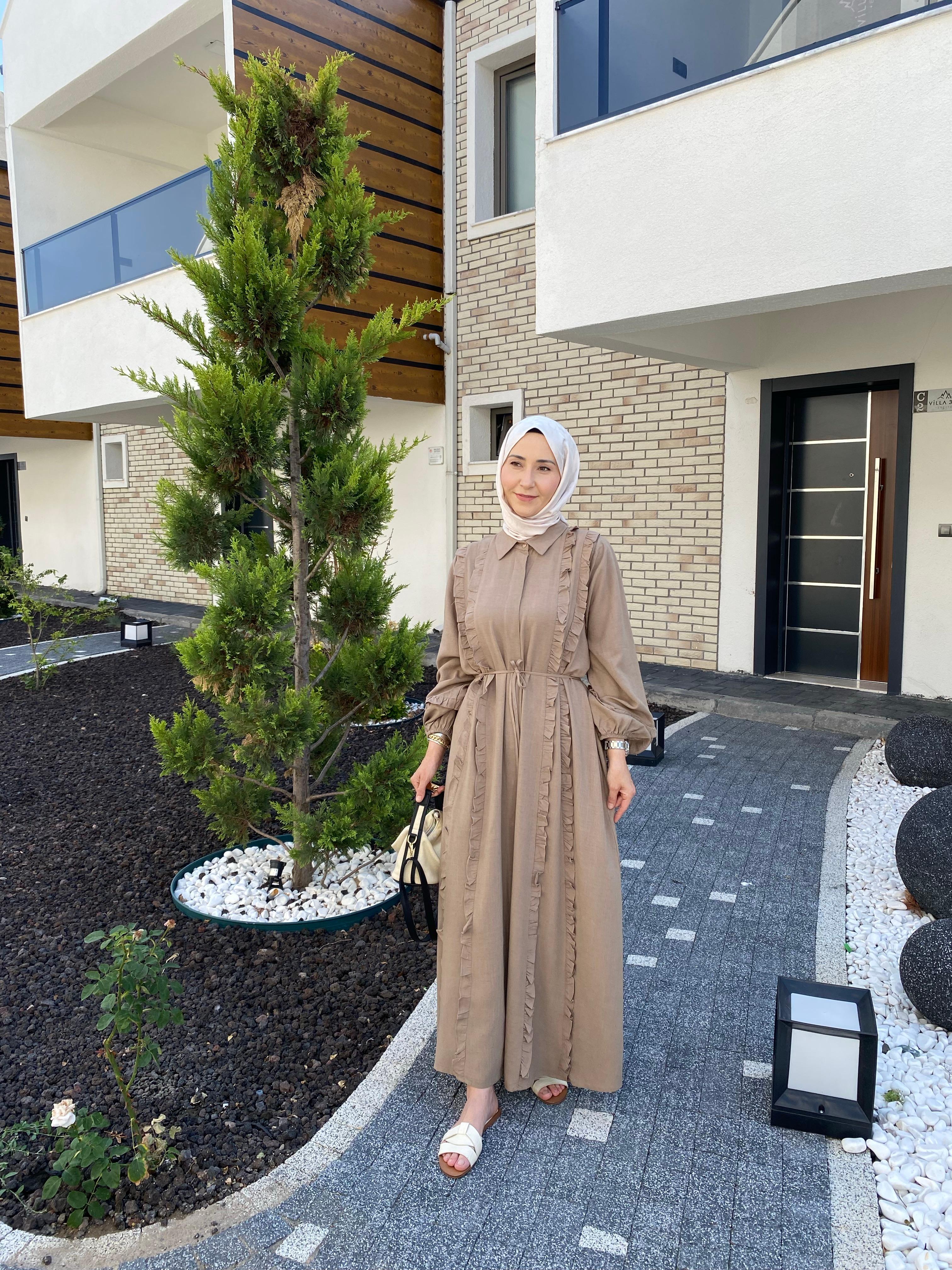 ISABELLA KETEN ELBİSE VİZON