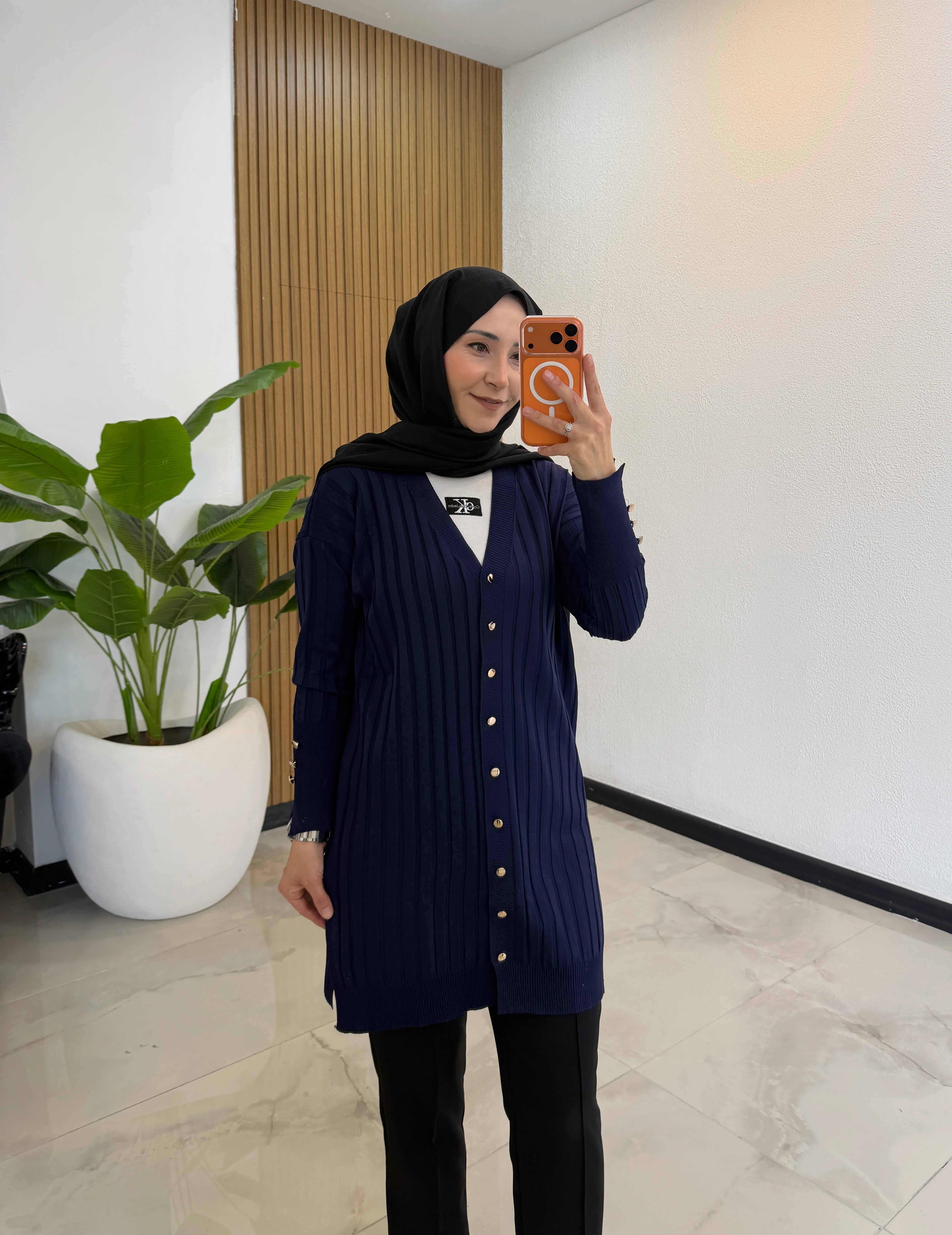 DURU MERSERİZE HIRKA LACİVERT