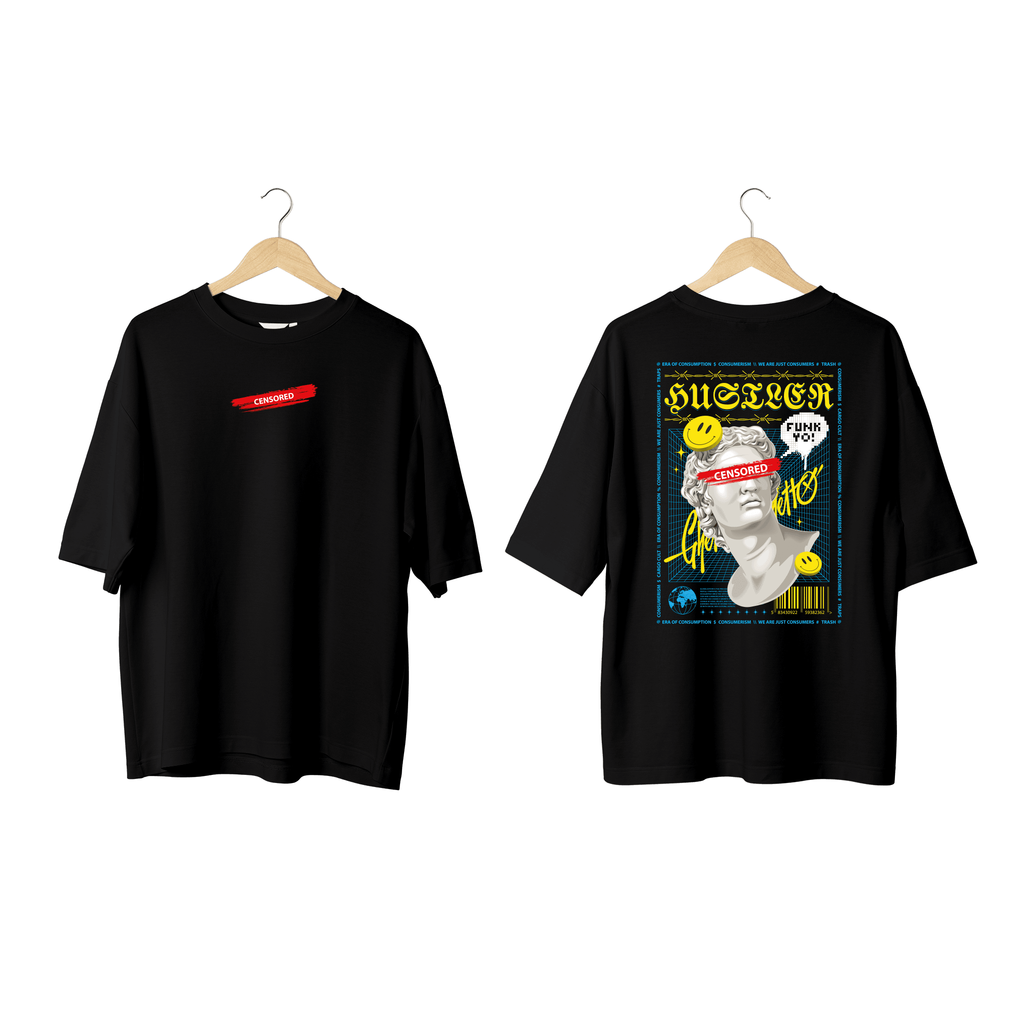 Wicold Censored Baskılı Oversize T-Shirt