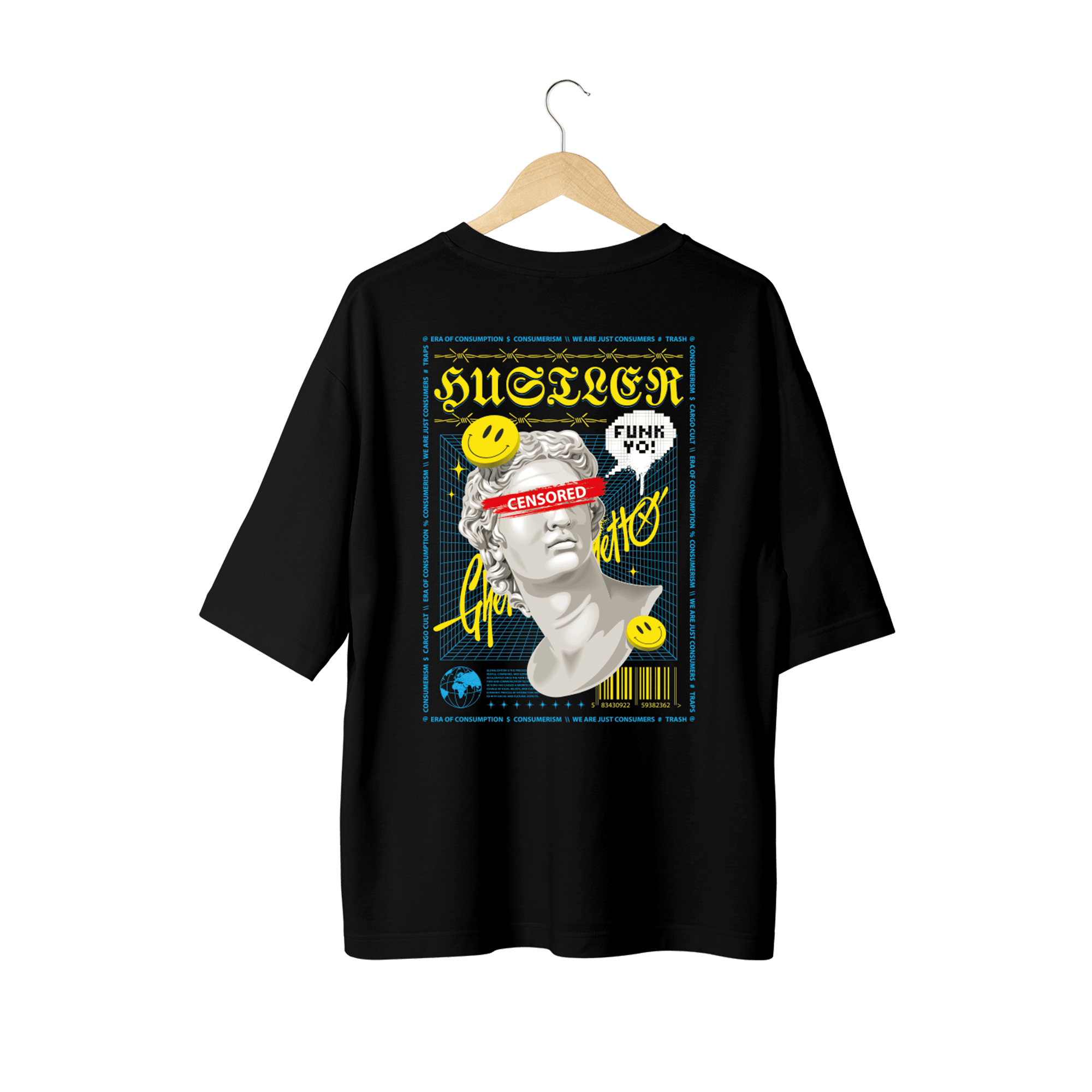 Wicold Censored Baskılı Oversize T-Shirt