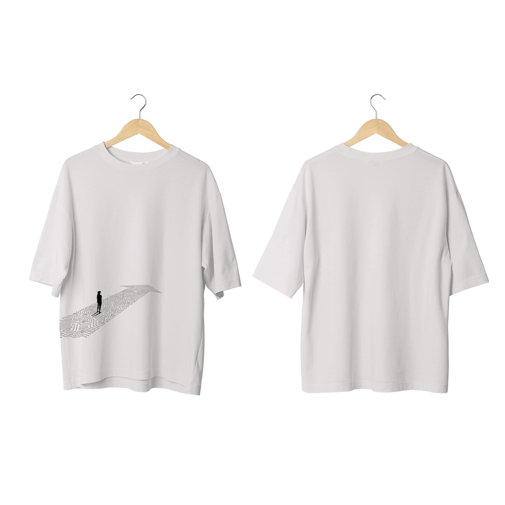 Wicold Yol Baskılı Oversize T-Shirt