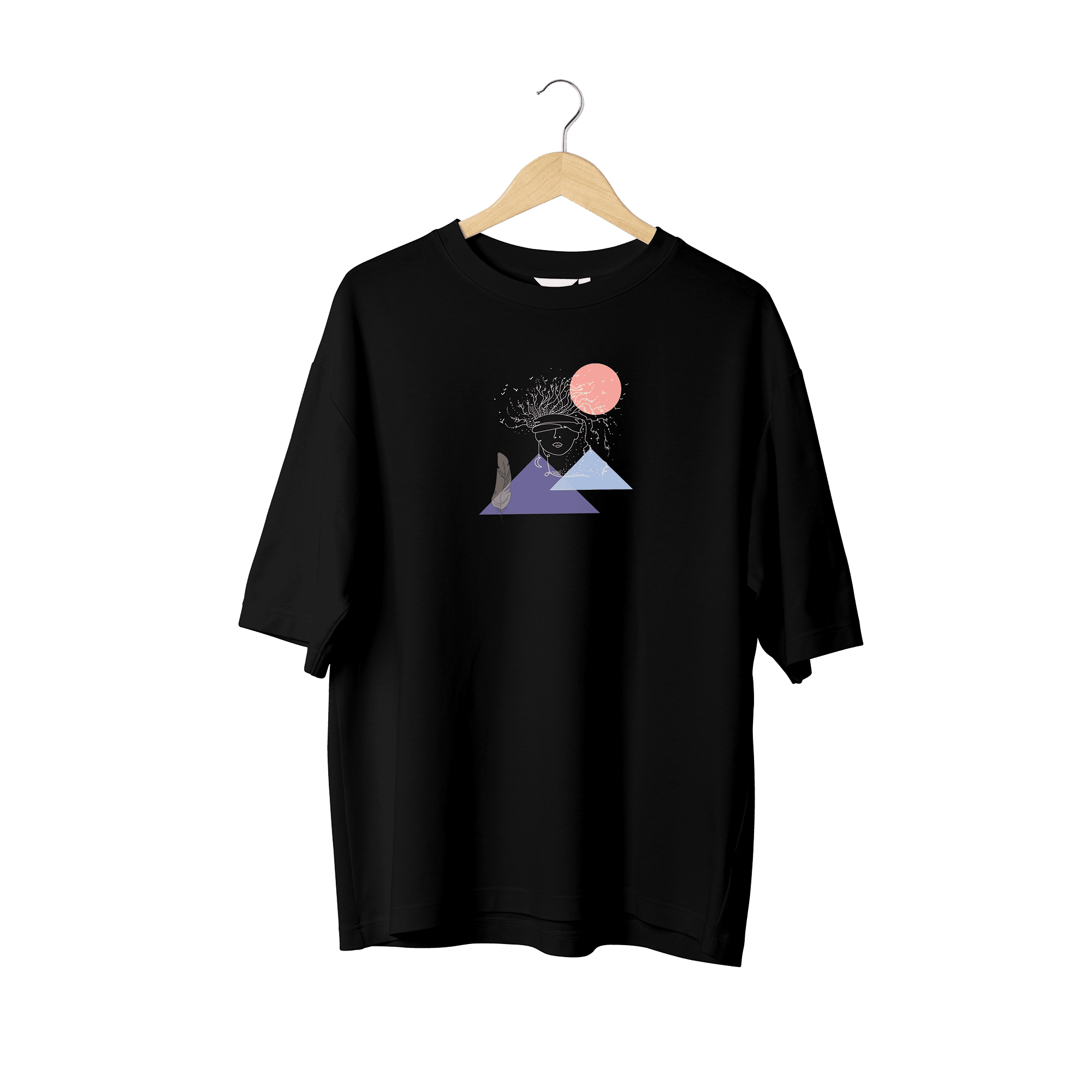 Wicold Piramit Baskılı Oversize T-Shirt