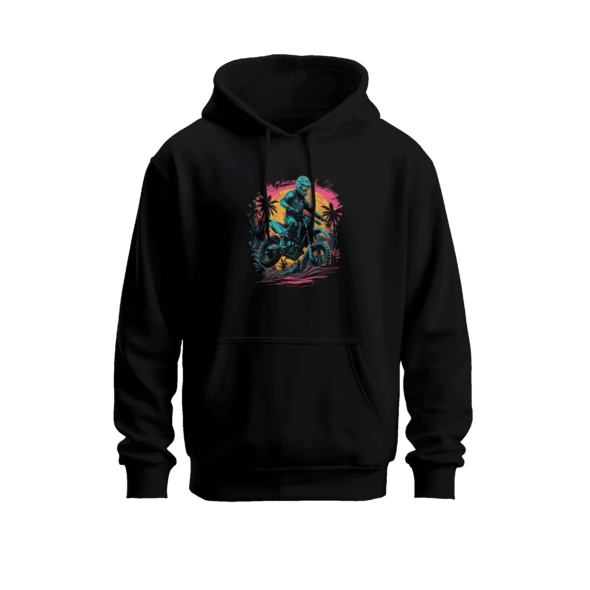 Wicold Motocross Baskılı Oversize Hoodie