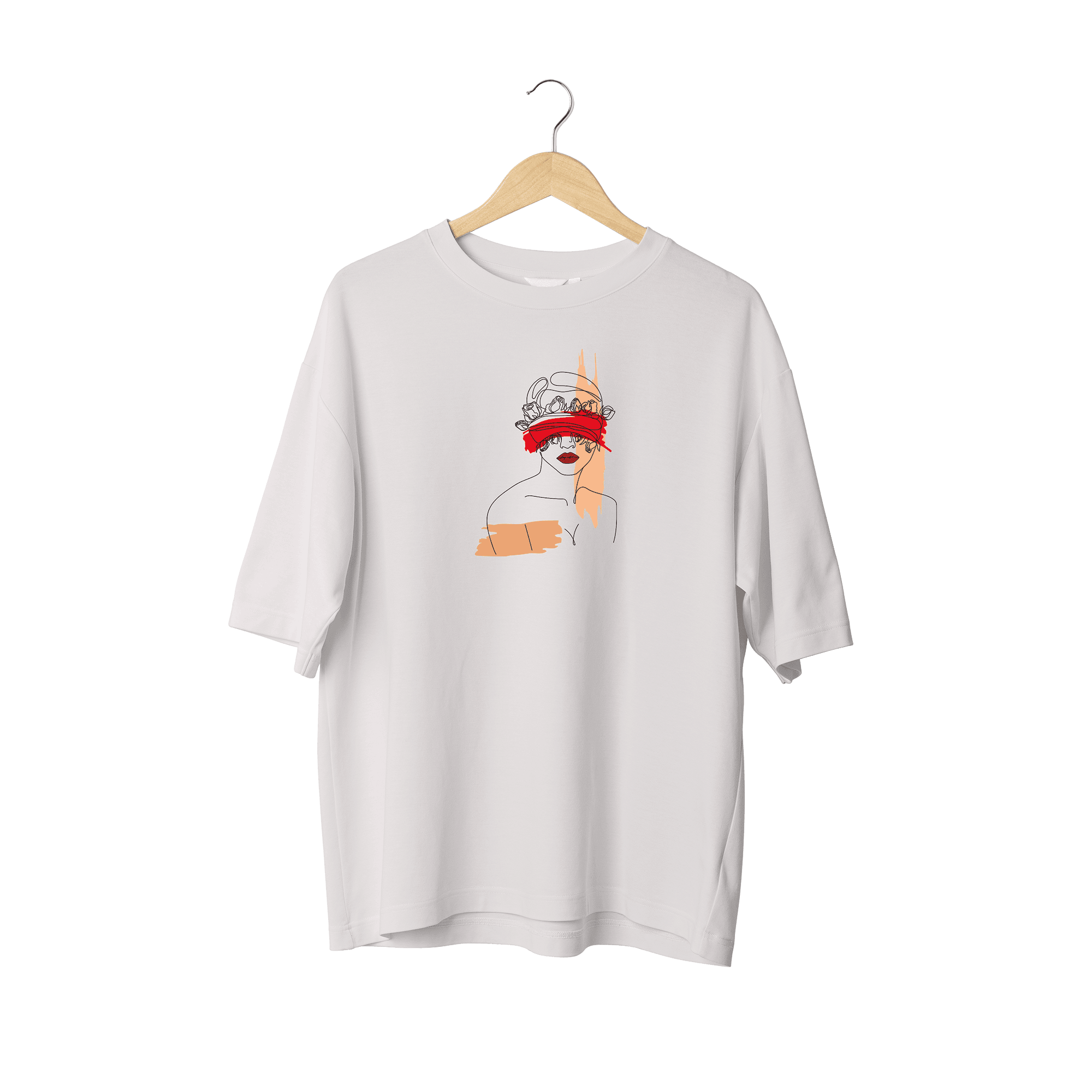 Wicold Red Woman Baskılı Oversize T-Shirt