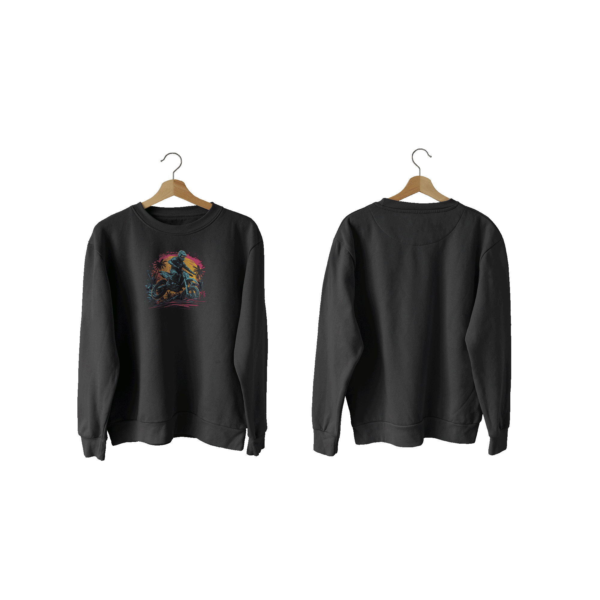 Wicold Motocross Baskılı Sweatshirt