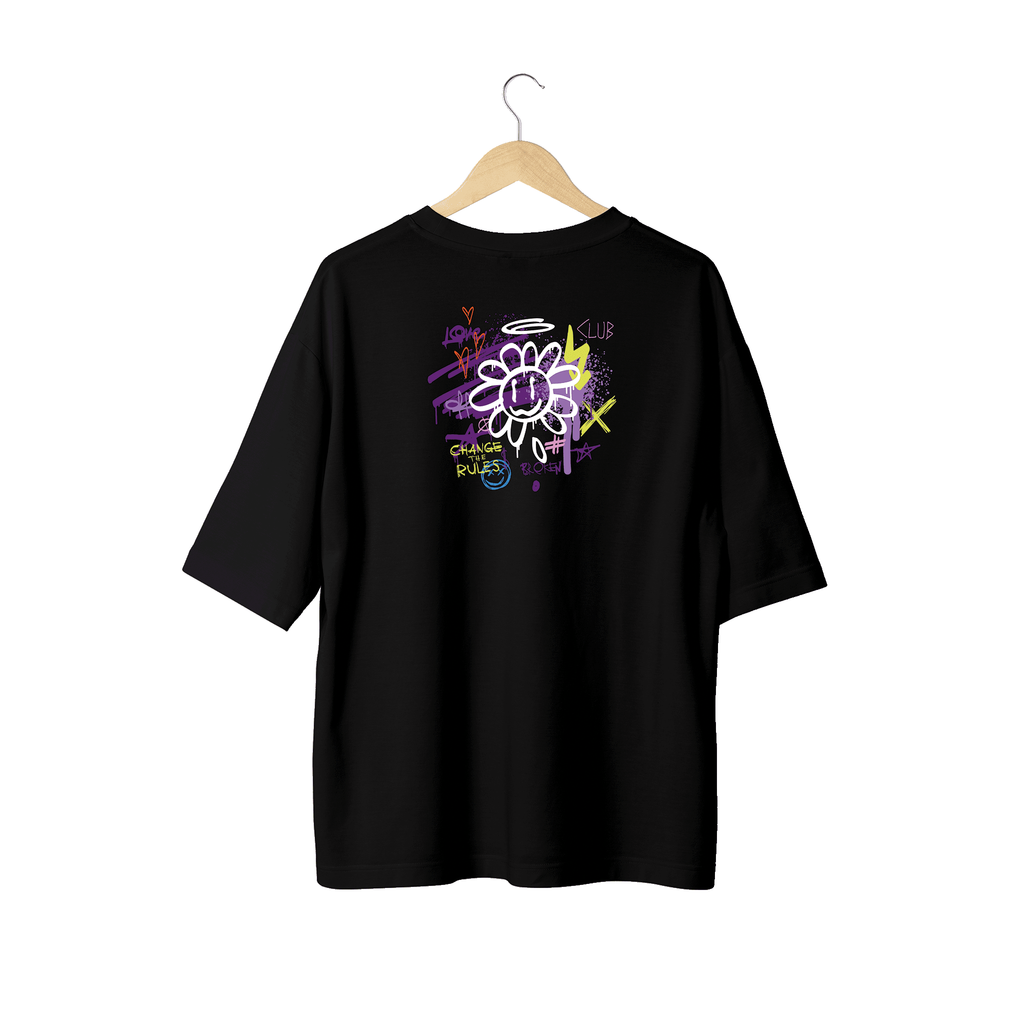 Wicold Change The Rules Baskılı Oversize T-Shirt