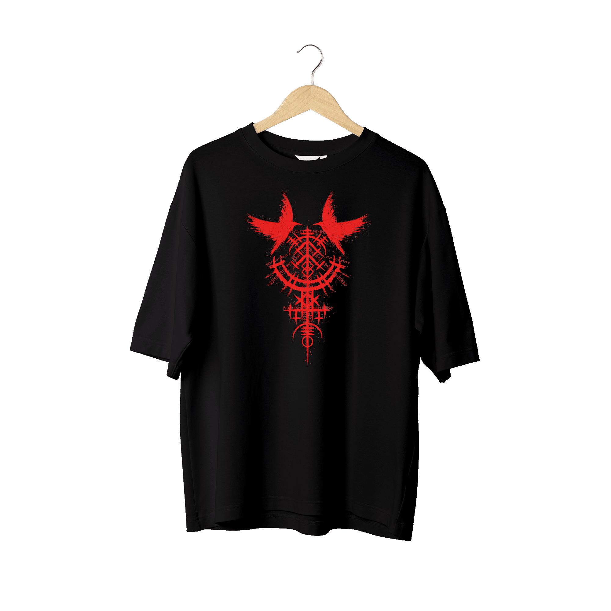 Wicold Valkryie Bird Baskılı Oversize T-Shirt