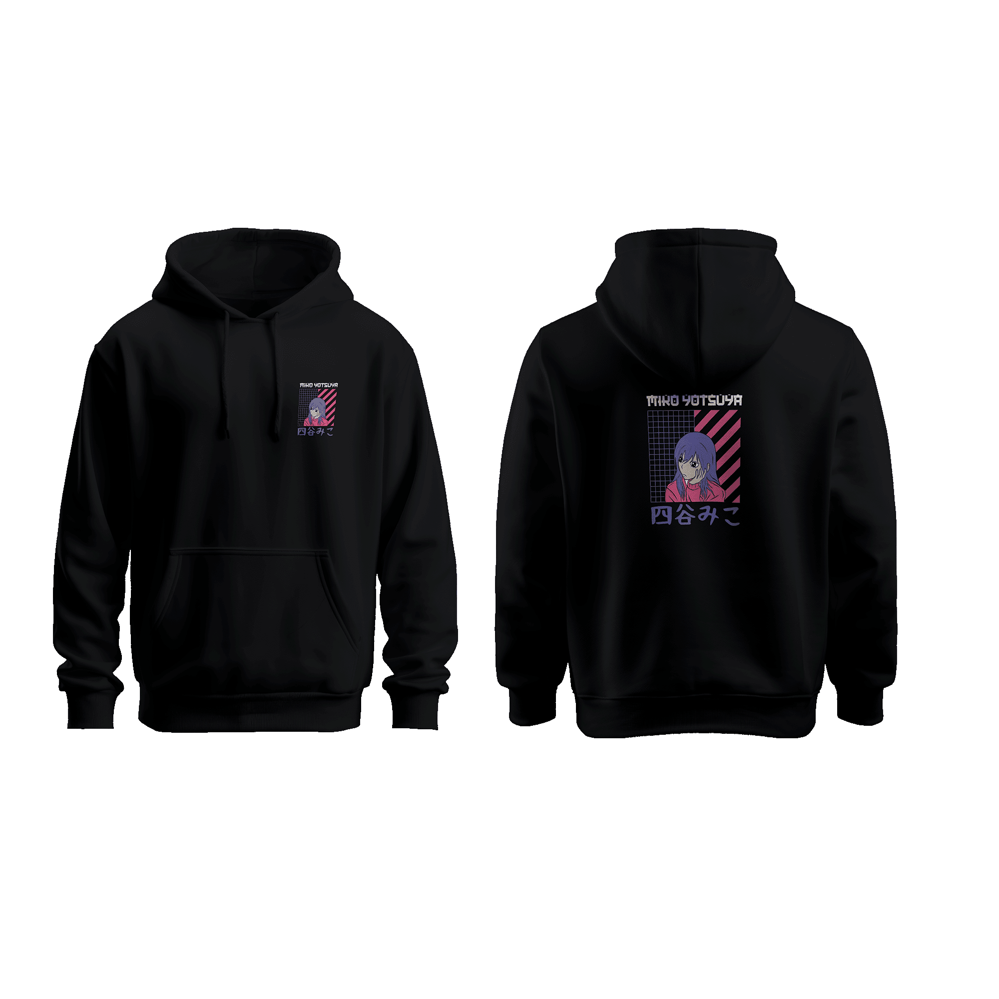 Wicold Miko Yotsuya Anime Baskılı Oversize Hoodie