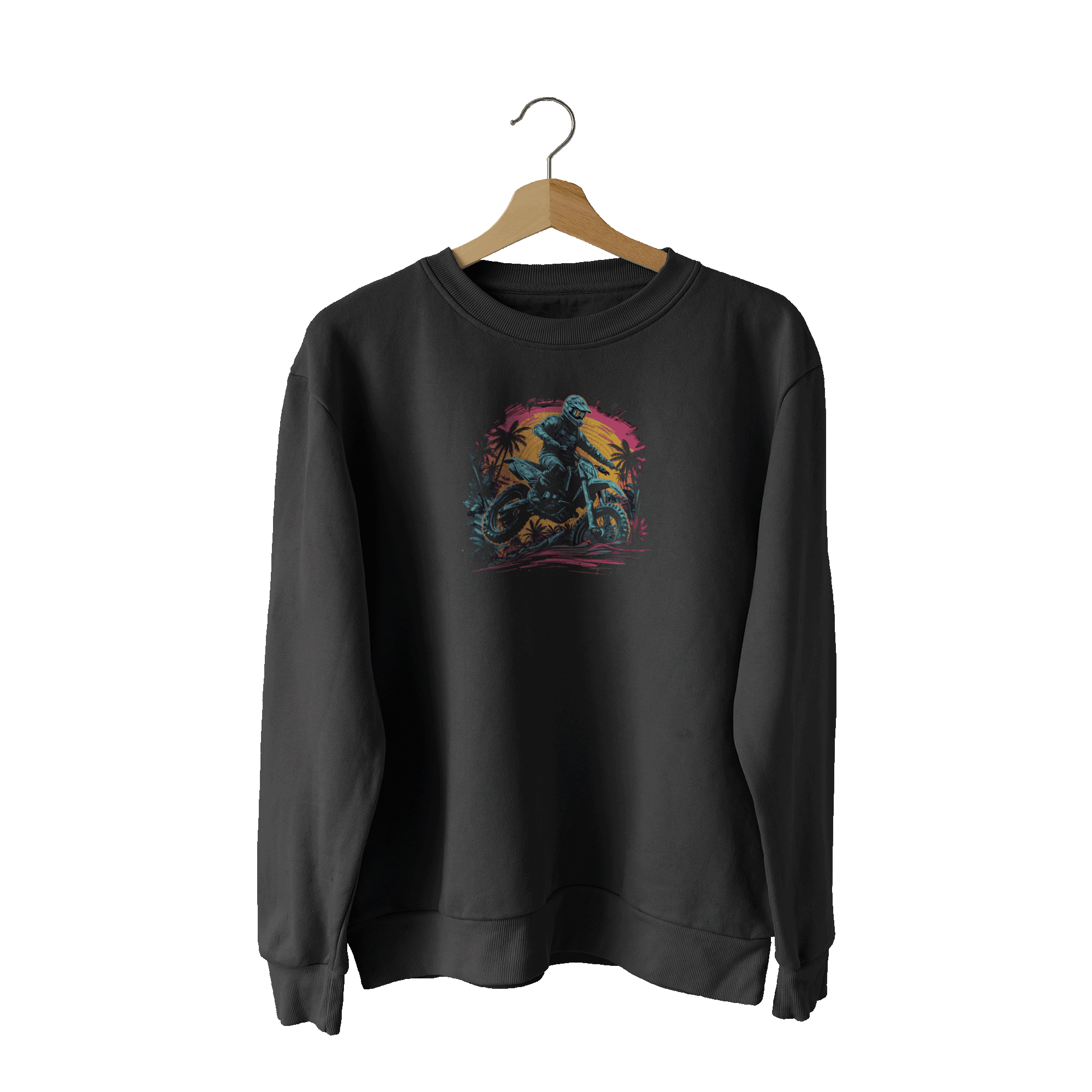 Wicold Motocross Baskılı Sweatshirt