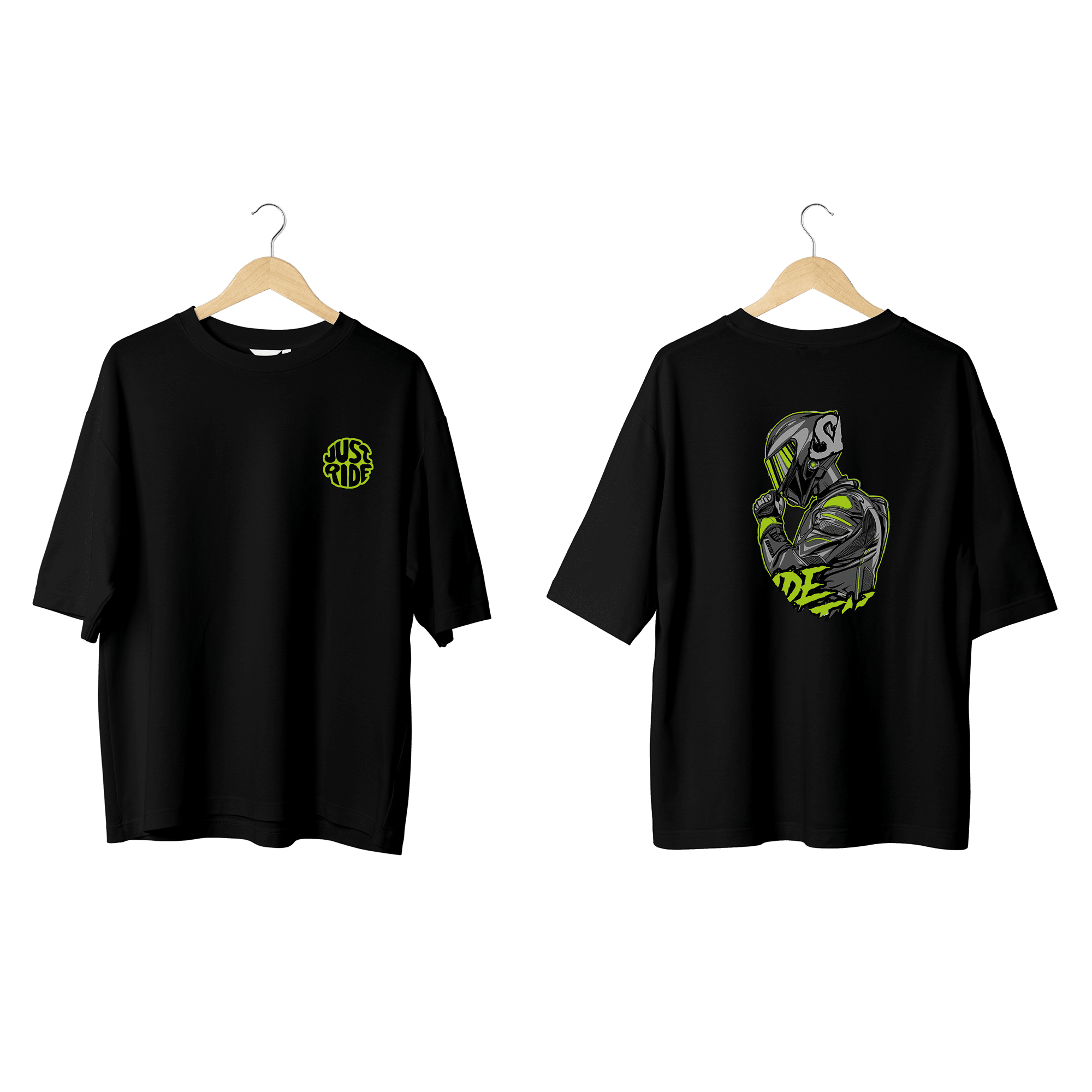 Wicold Just Ride Baskılı Oversize T-Shirt