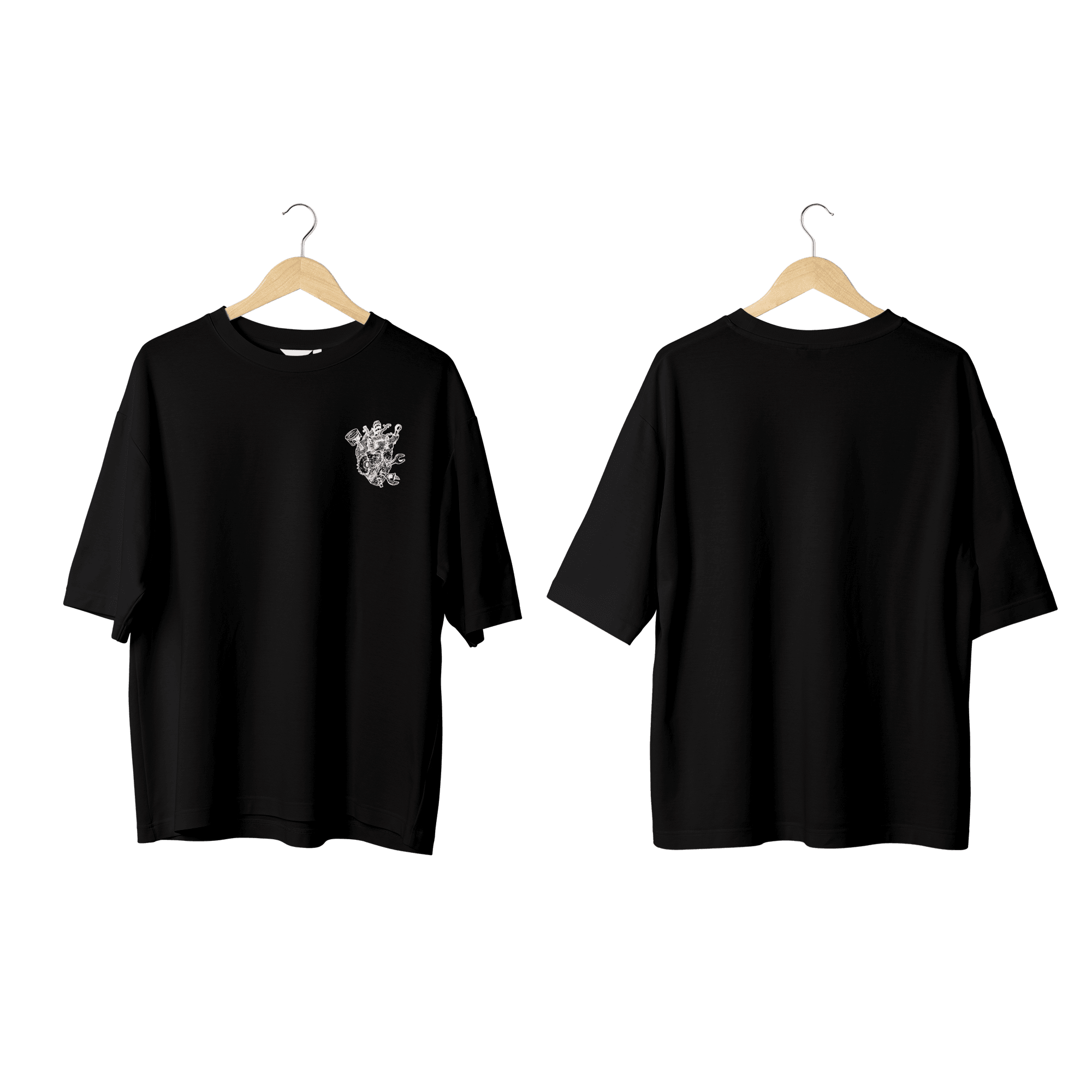 Wicold Split Heart Baskılı Oversize T-Shirt