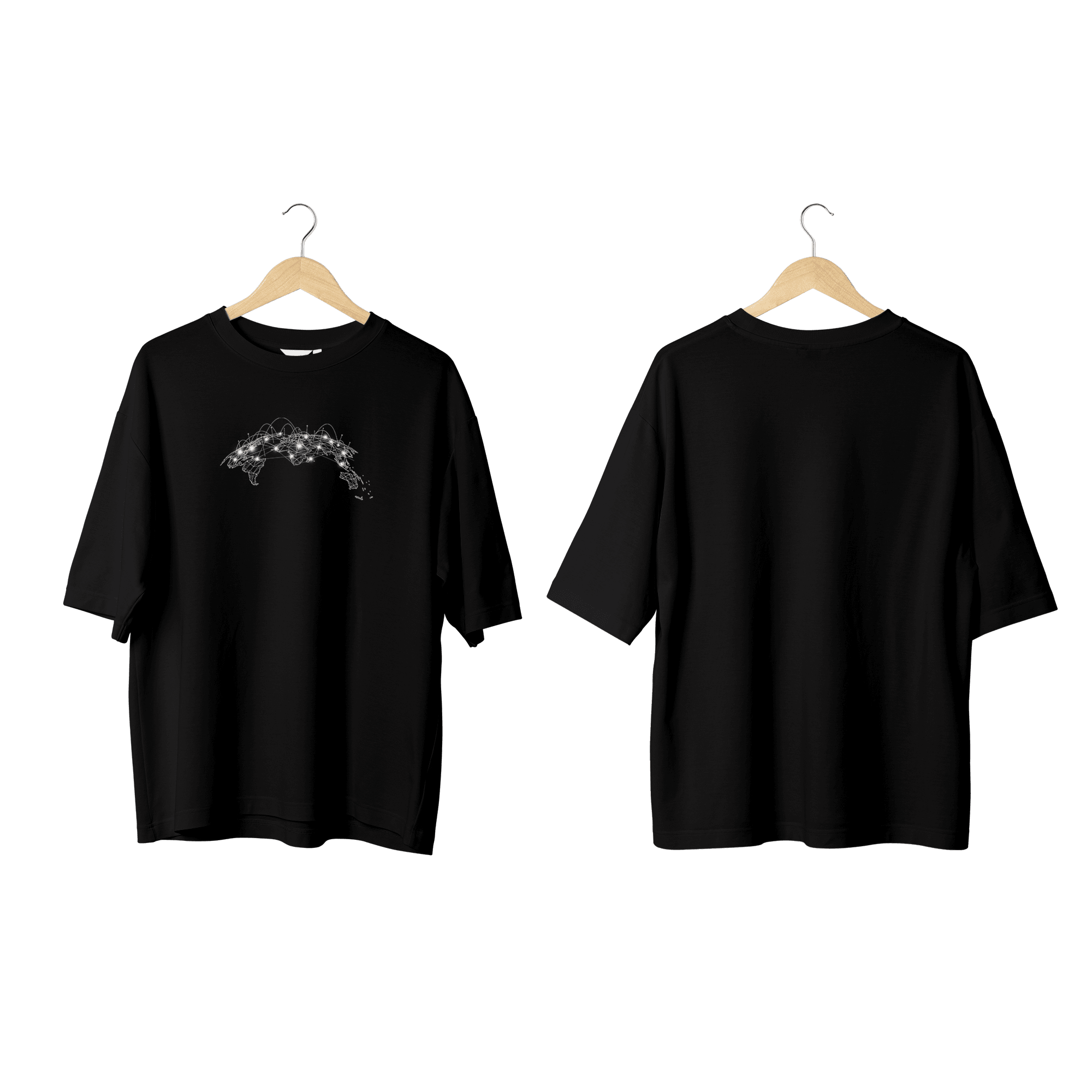 Wicold Lokasyon Baskılı Oversize T-Shirt