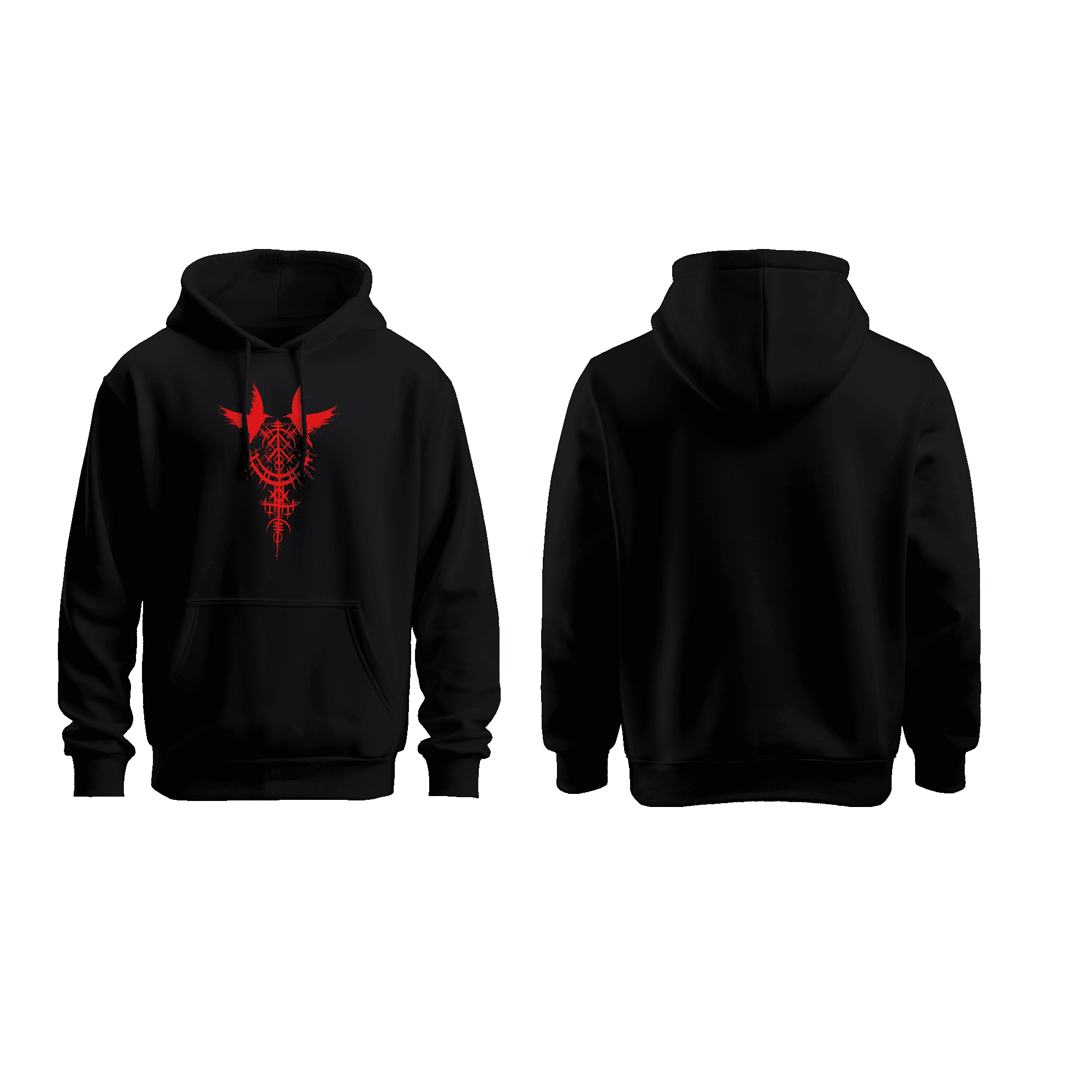 Wicold Valkryie Bird Baskılı Oversize Hoodie