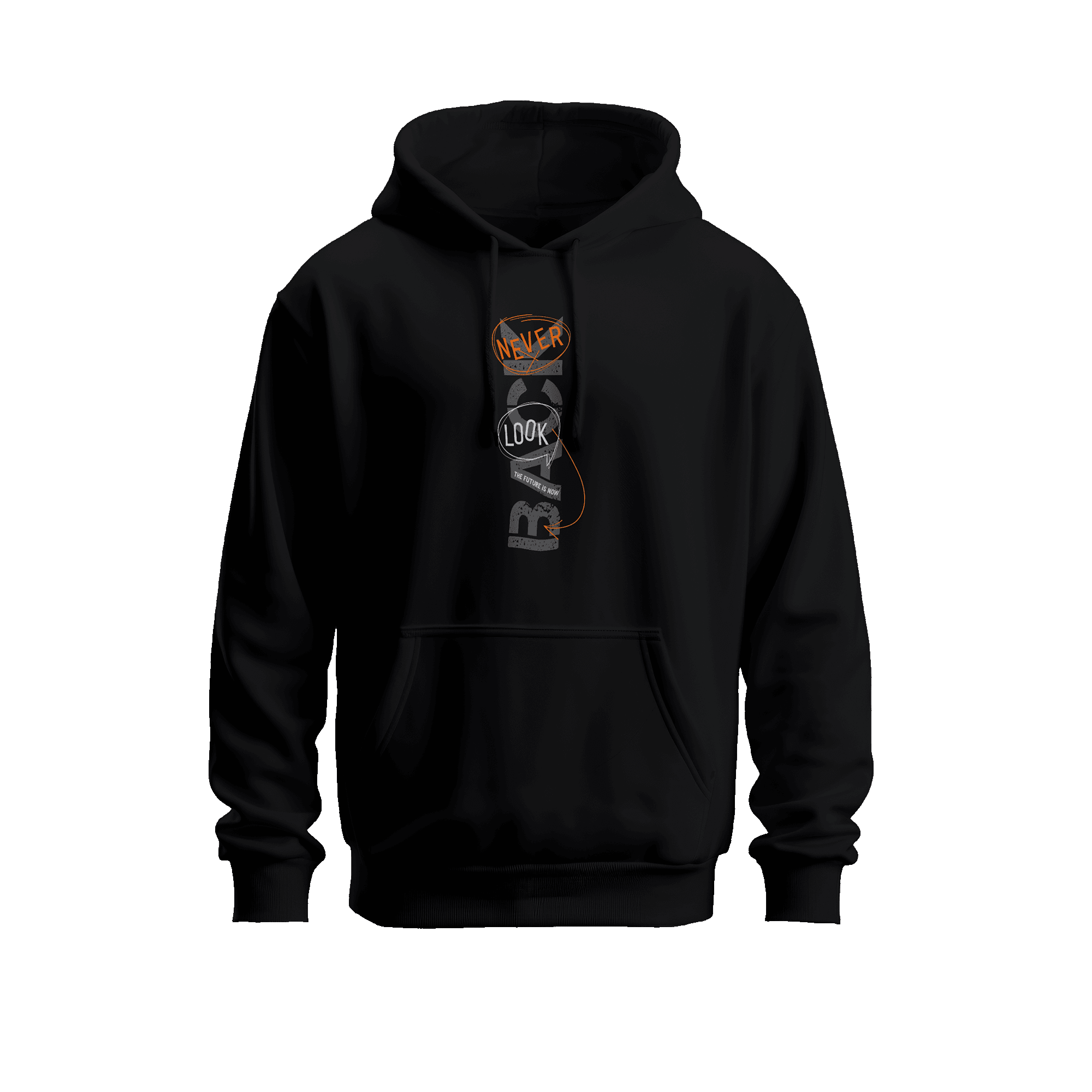 Wicold Never Look Back Baskılı Oversize Hoodie