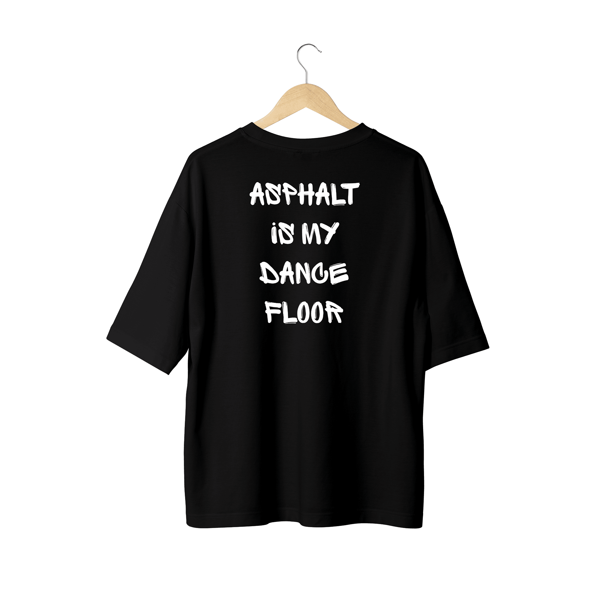 Wicold Asphalt İs My Dance Floor Baskılı Oversize T-Shirt