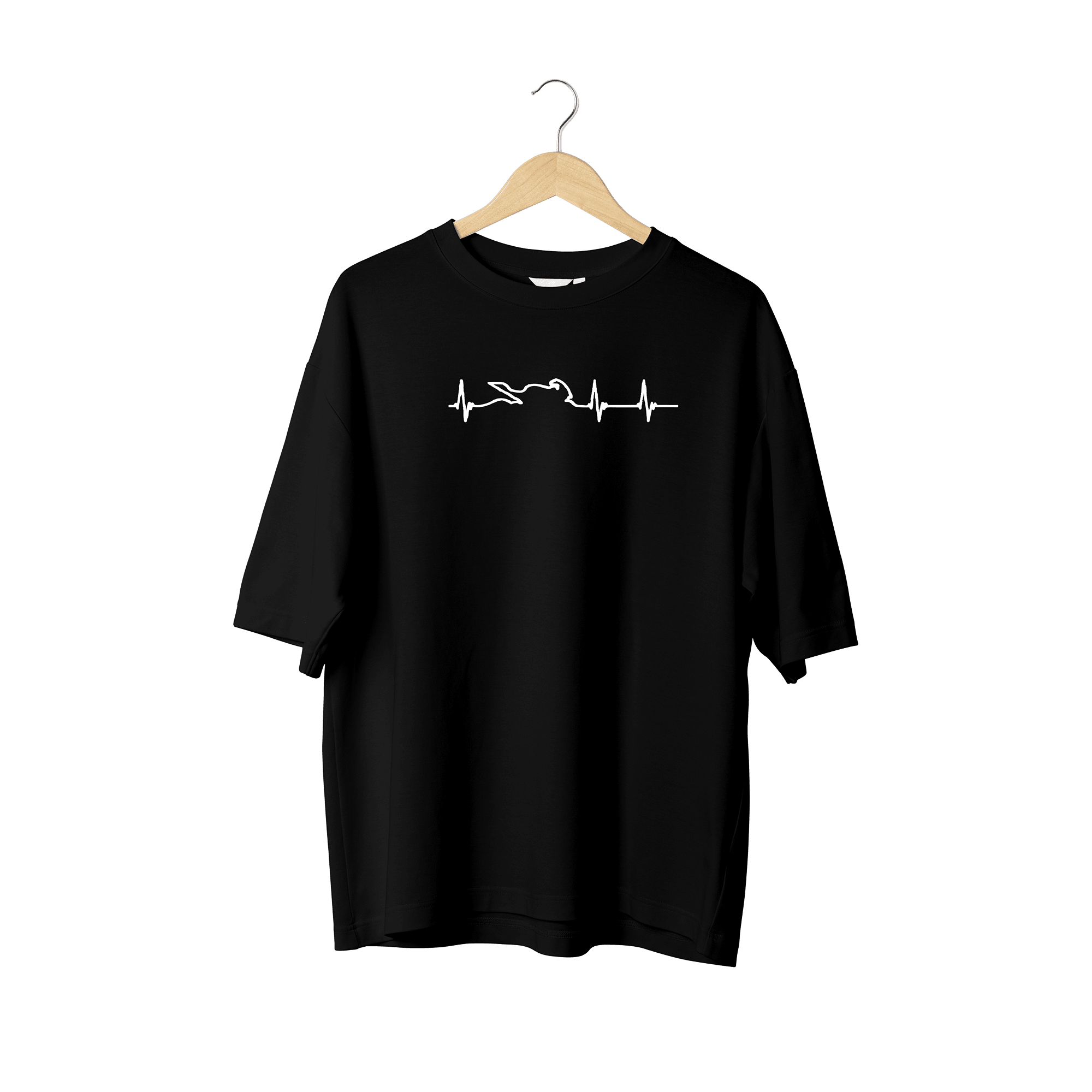 Wicold Moto İs Life Baskılı Oversize T-Shirt