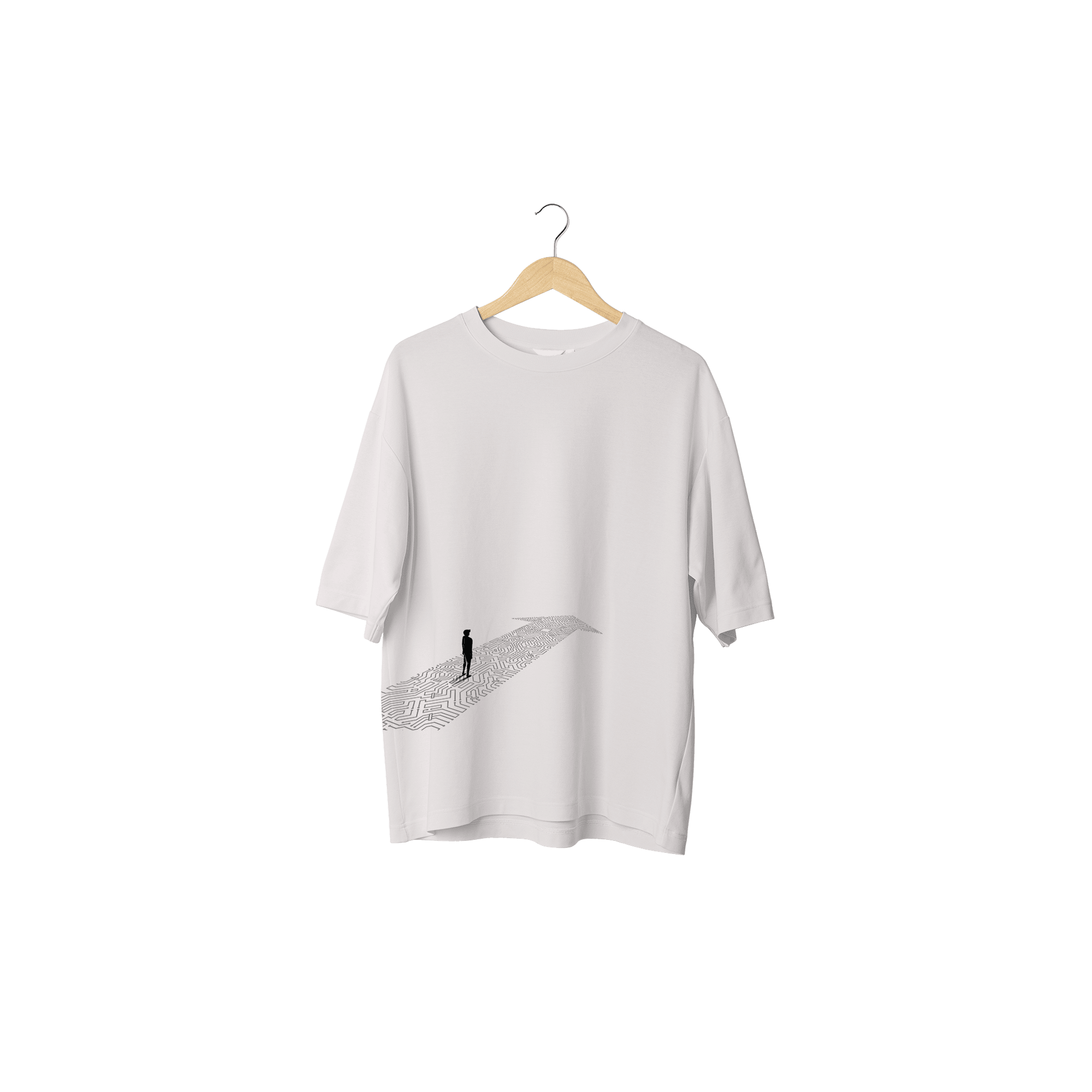 Wicold Yol Baskılı Oversize T-Shirt