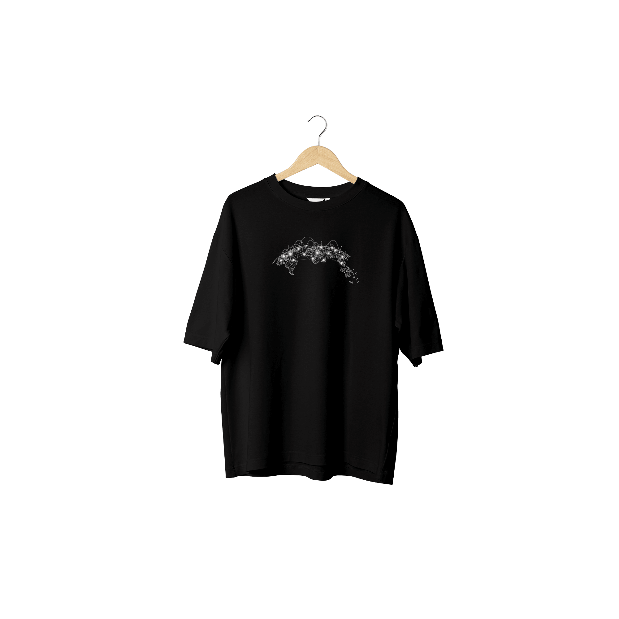 Wicold Lokasyon Baskılı Oversize T-Shirt